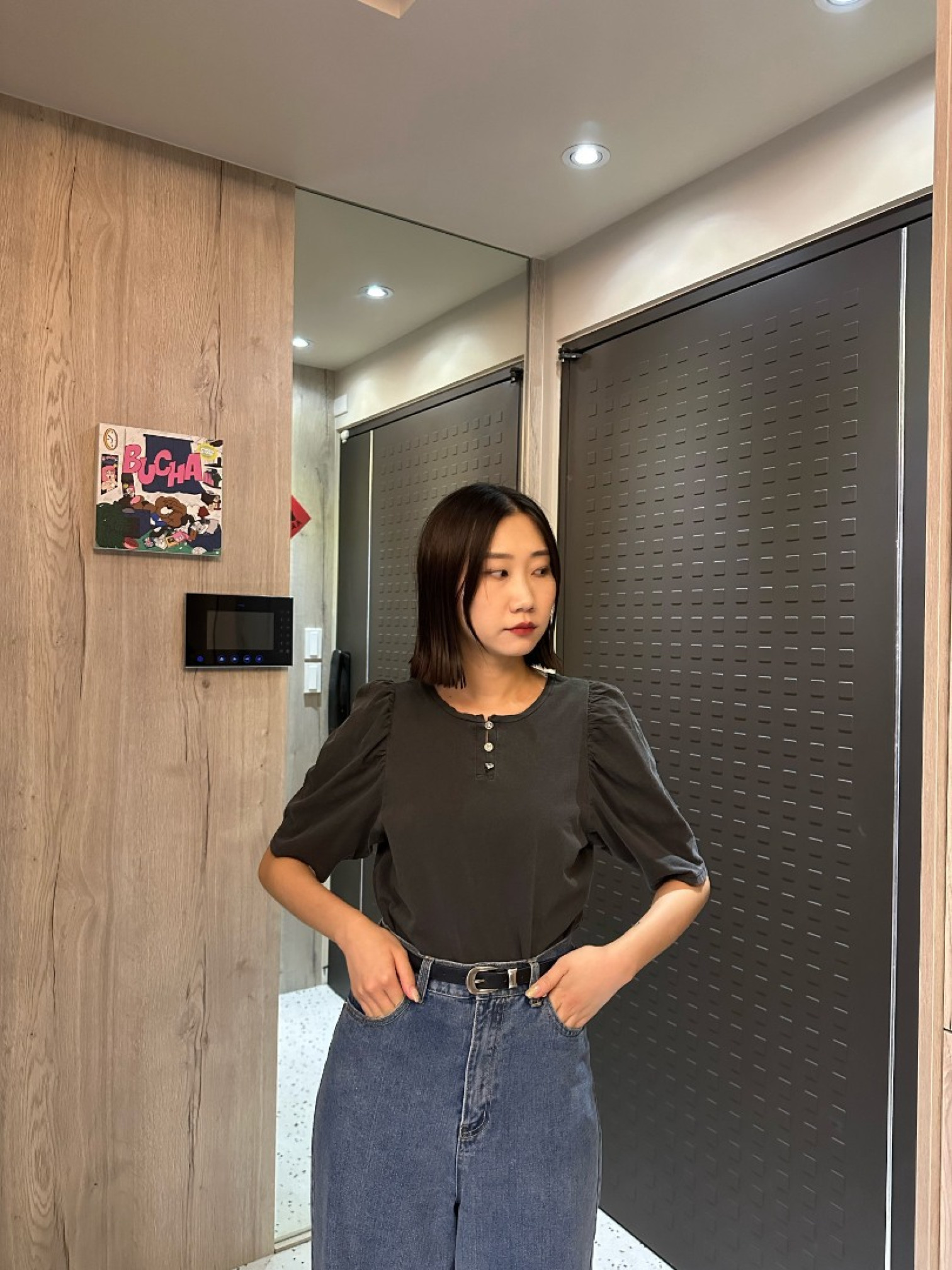 🇯🇵卡哇伊復古澎澎袖上衣/三色