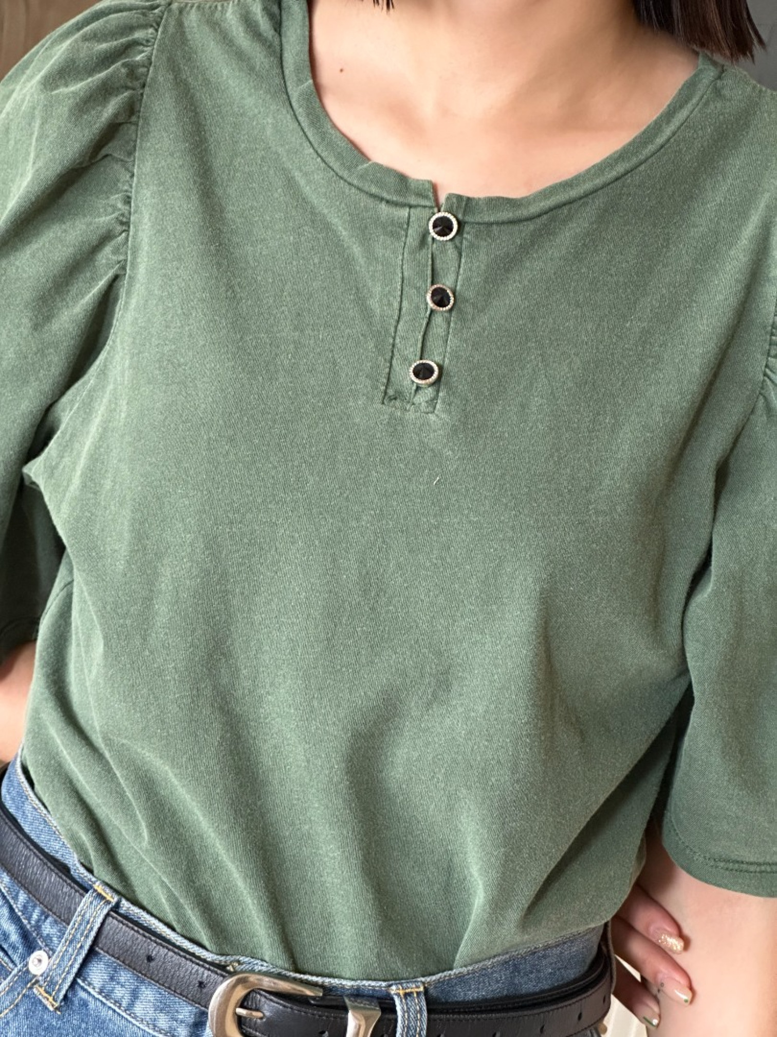 🇯🇵卡哇伊復古澎澎袖上衣/三色