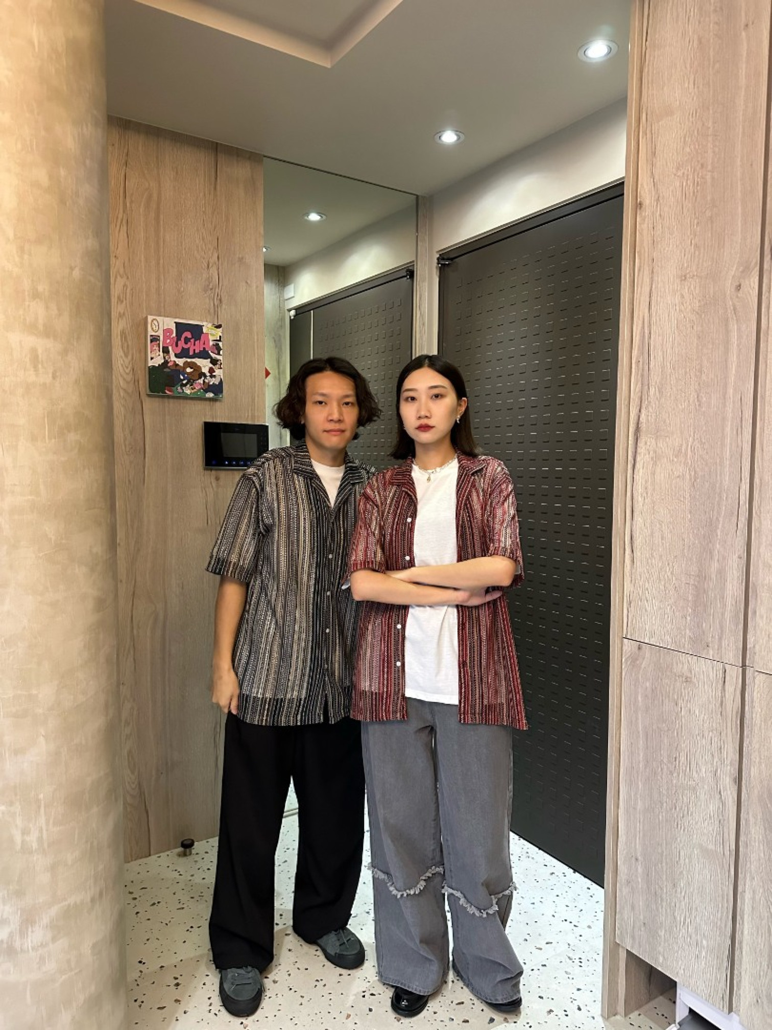 🇯🇵透透的多條紋襯衫/三色Ｍ