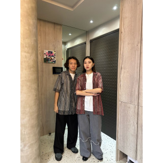 🇯🇵透透的多條紋襯衫/三色Ｍ