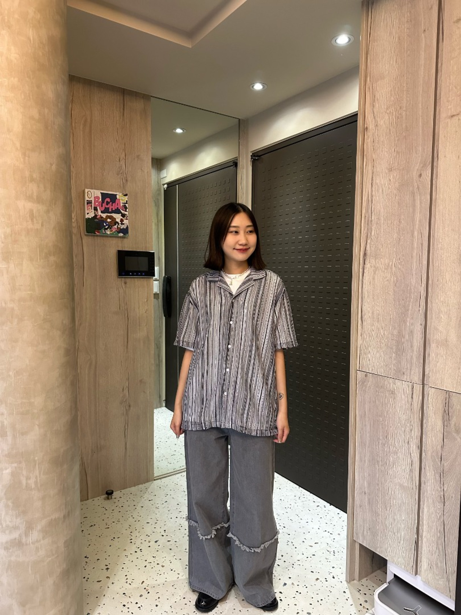 🇯🇵透透的多條紋襯衫/三色Ｍ