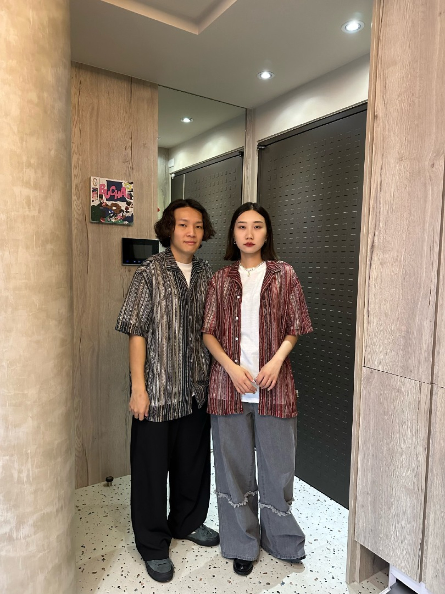 🇯🇵透透的多條紋襯衫/三色Ｍ