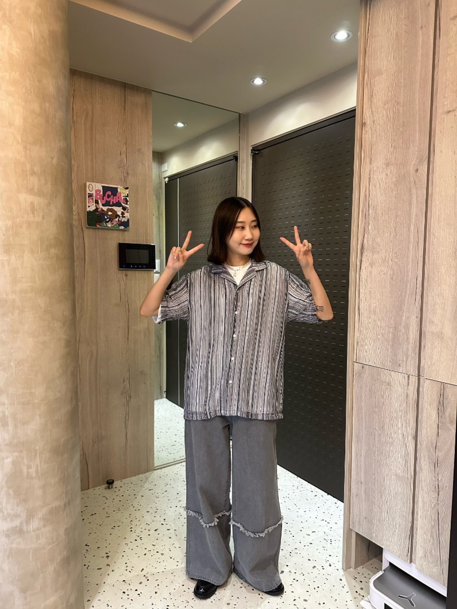 🇯🇵透透的多條紋襯衫/三色Ｍ