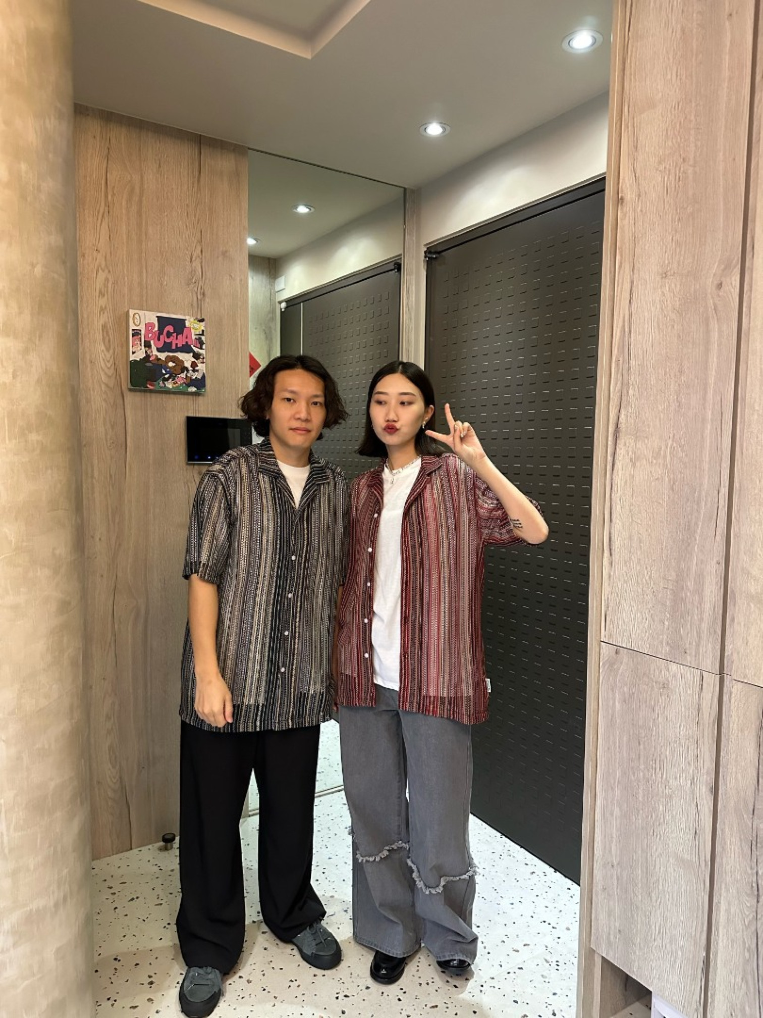 🇯🇵透透的多條紋襯衫/三色Ｍ