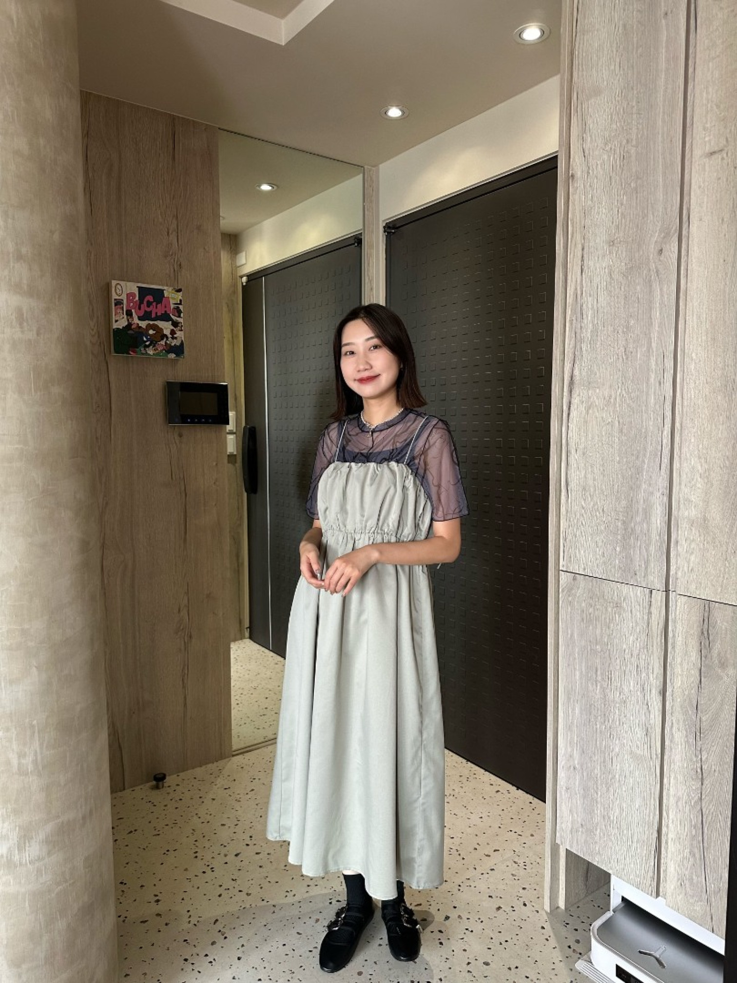 🇯🇵油畫感透視上衣/藍紫