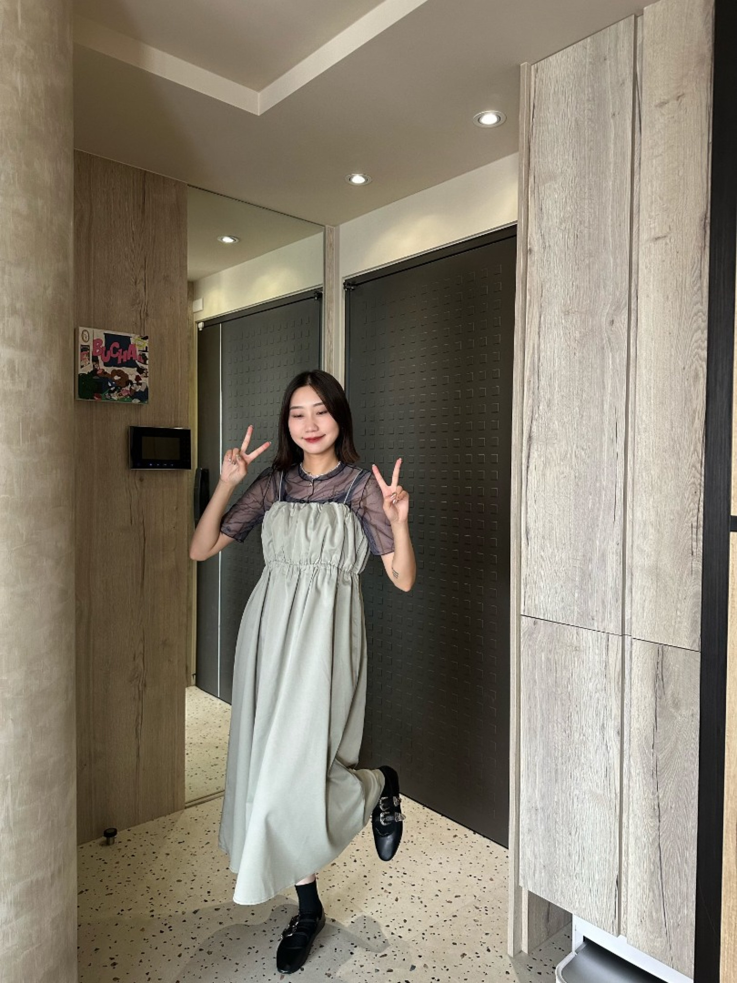 🇯🇵油畫感透視上衣/藍紫