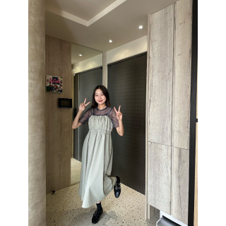 🇯🇵平口抓皺細肩洋裝/兩色