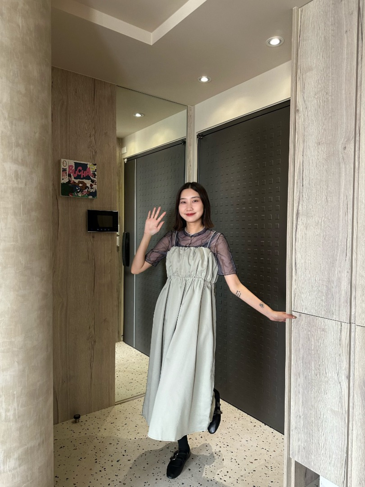 🇯🇵平口抓皺細肩洋裝/兩色