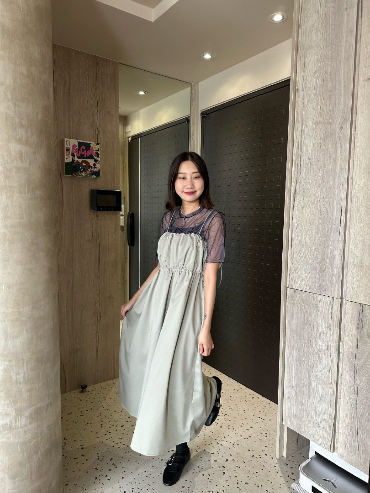 🇯🇵平口抓皺細肩洋裝/兩色