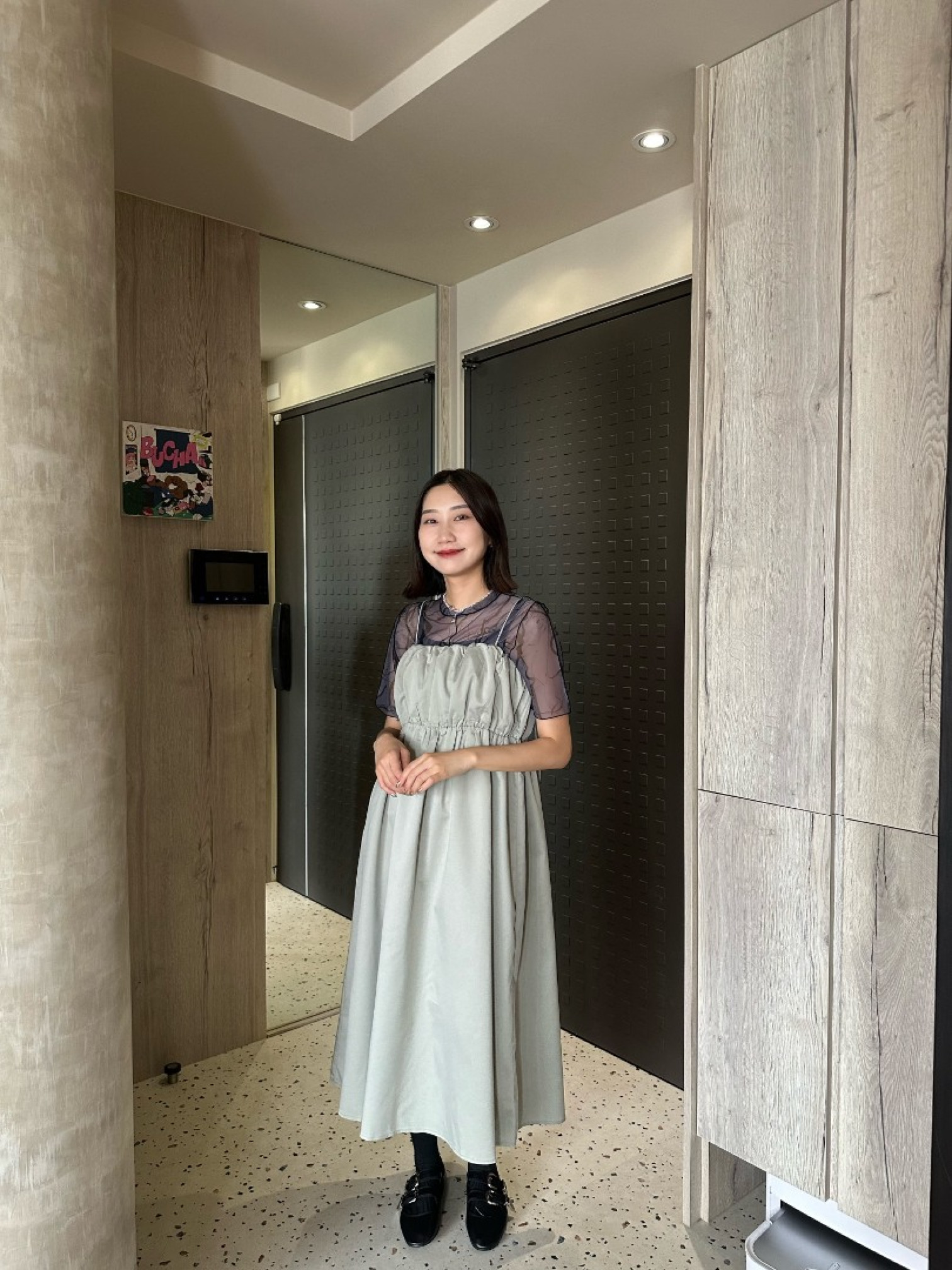 🇯🇵平口抓皺細肩洋裝/兩色