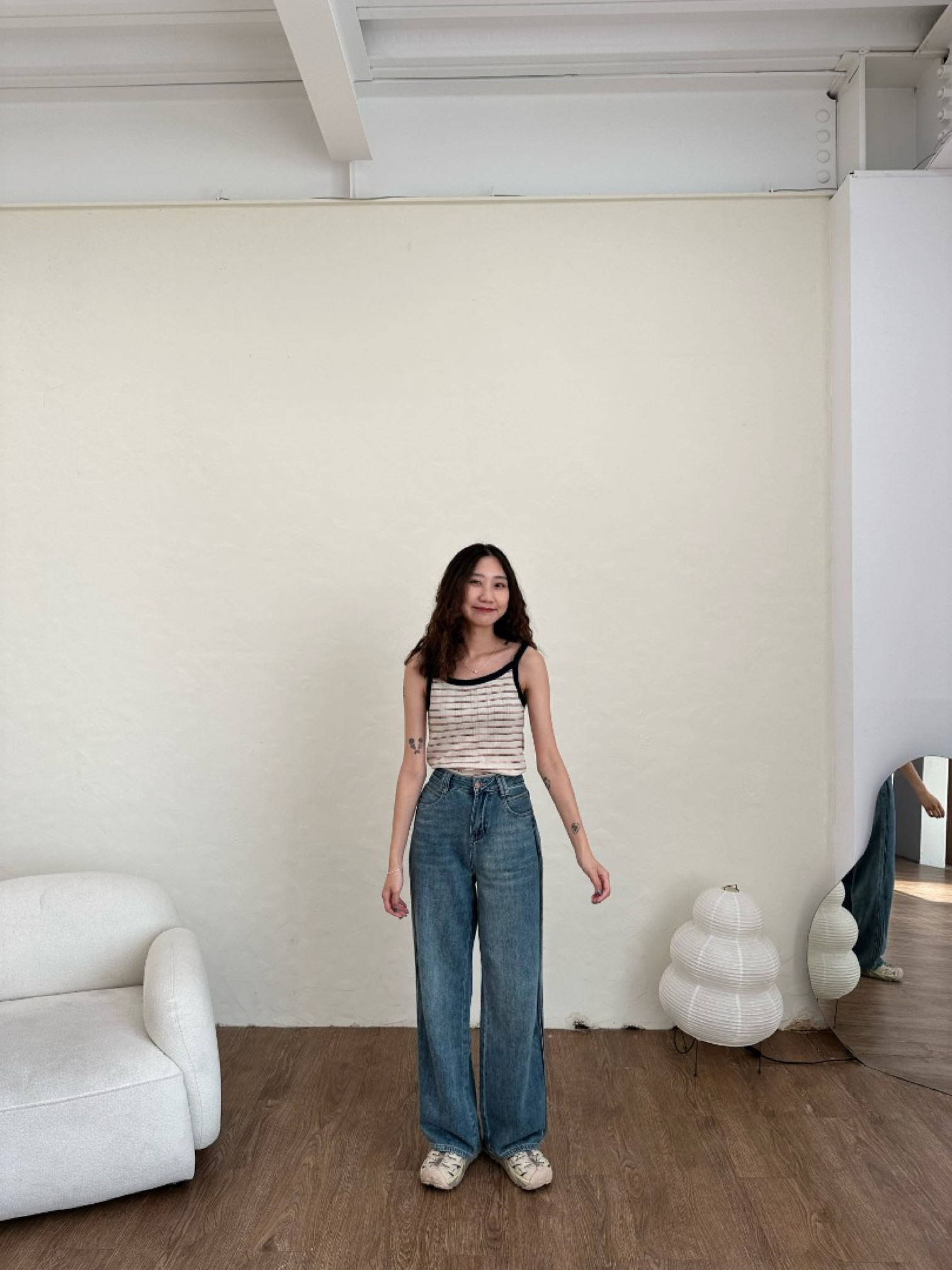 🇯🇵TWO WAY條紋背心/米&炭黑