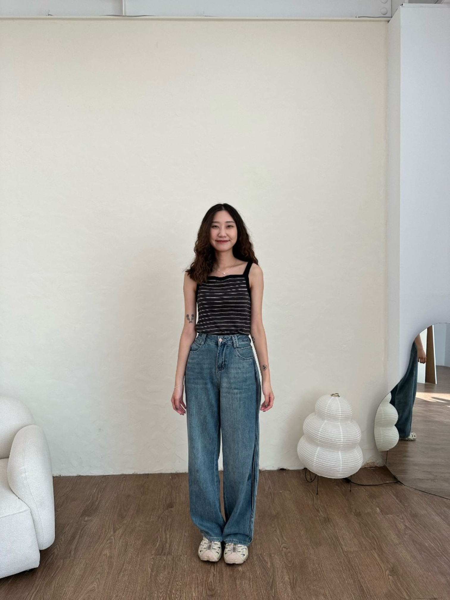 🇯🇵TWO WAY條紋背心/米&炭黑