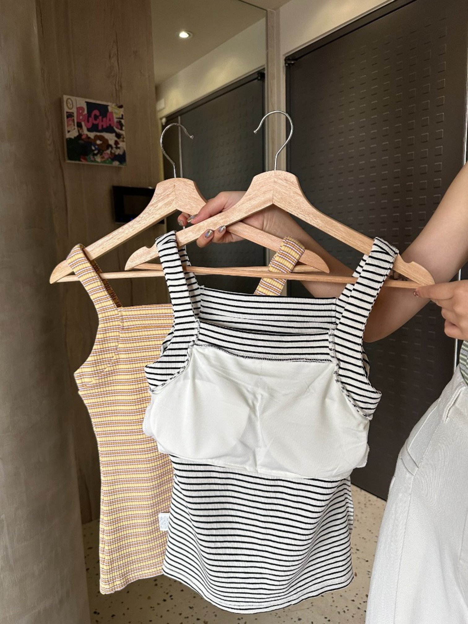 🇯🇵夏日の條紋撞色BRA TOP/三色