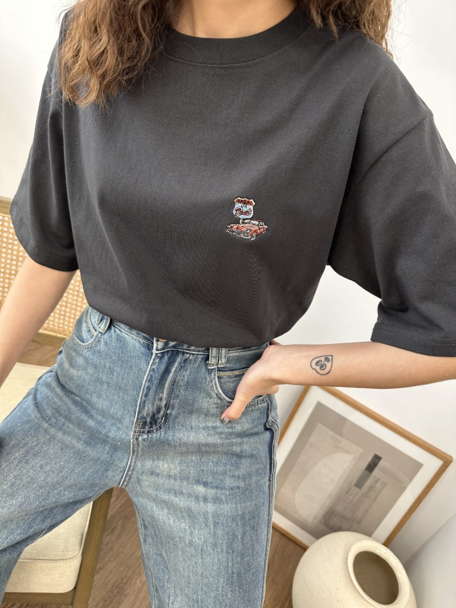 🇯🇵美式復古MAP短T/米L&炭黑M