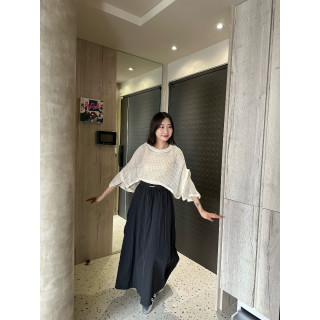 🇯🇵時髦の短版洞洞針織衫/杏