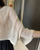 🇯🇵時髦の短版洞洞針織衫/杏