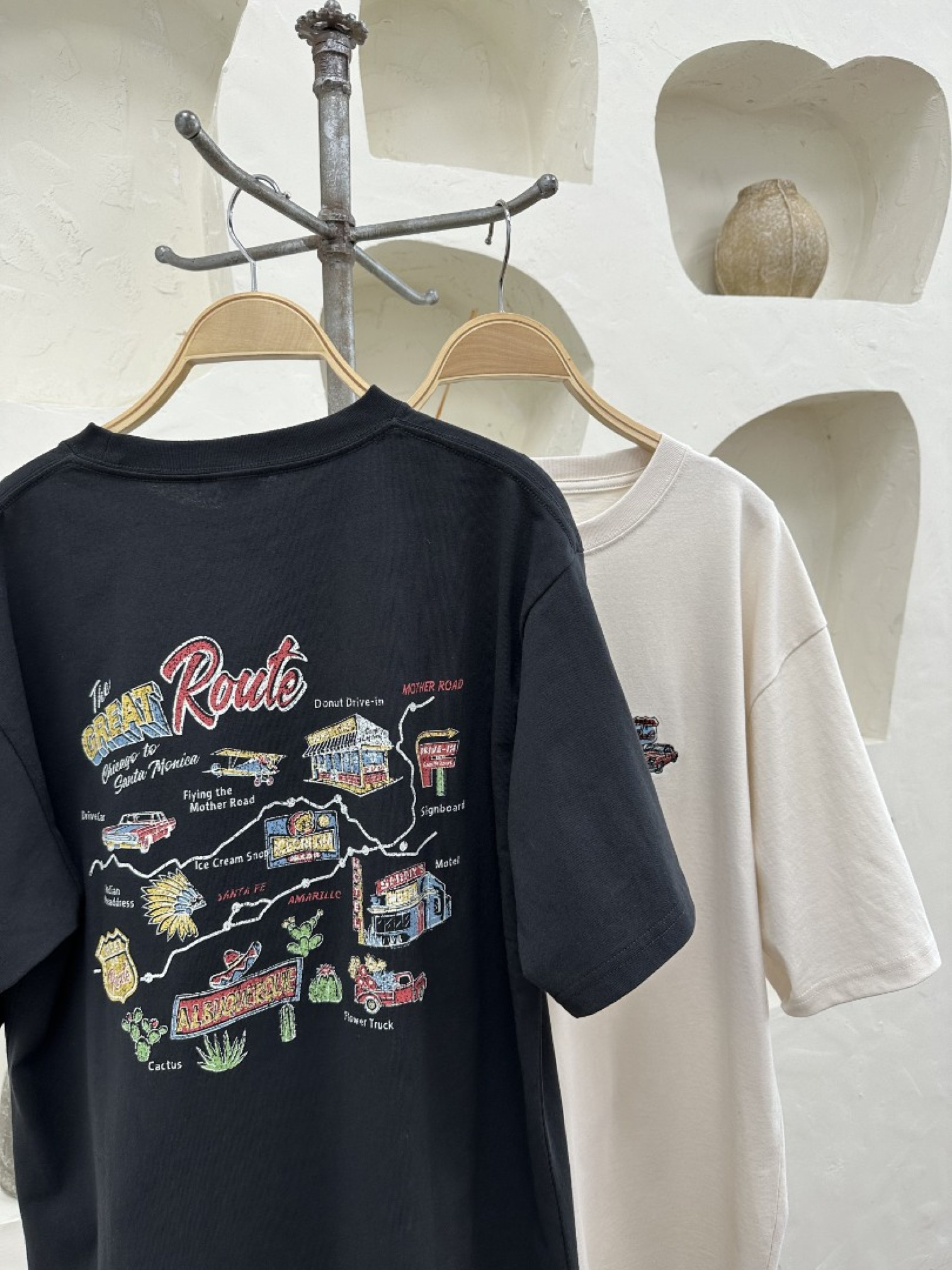 🇯🇵美式復古MAP短T/米L&炭黑M