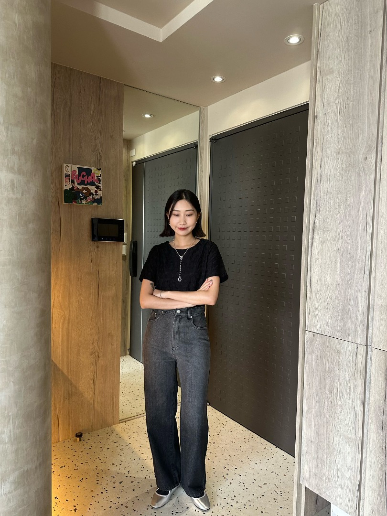 🇯🇵時尚漸層牛仔褲/黑S