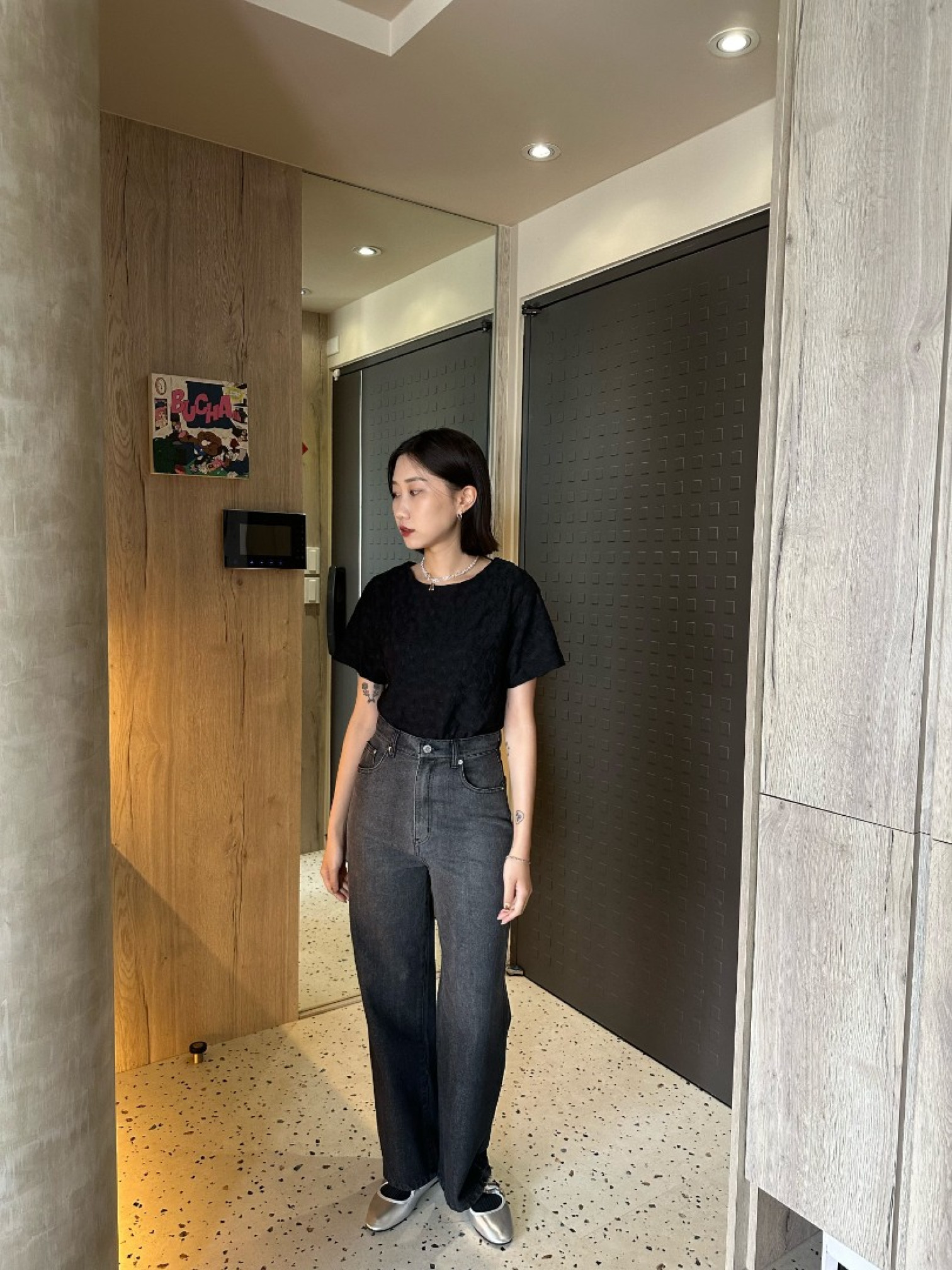 🇯🇵時尚漸層牛仔褲/黑S