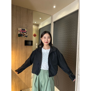 🇯🇵防曬尼龍抽繩外套/黑