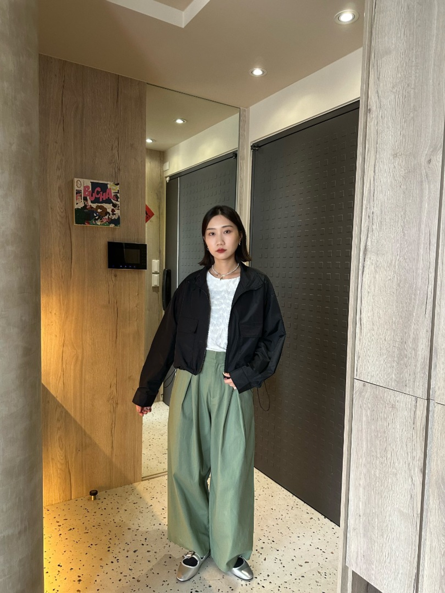 🇯🇵防曬尼龍抽繩外套/黑