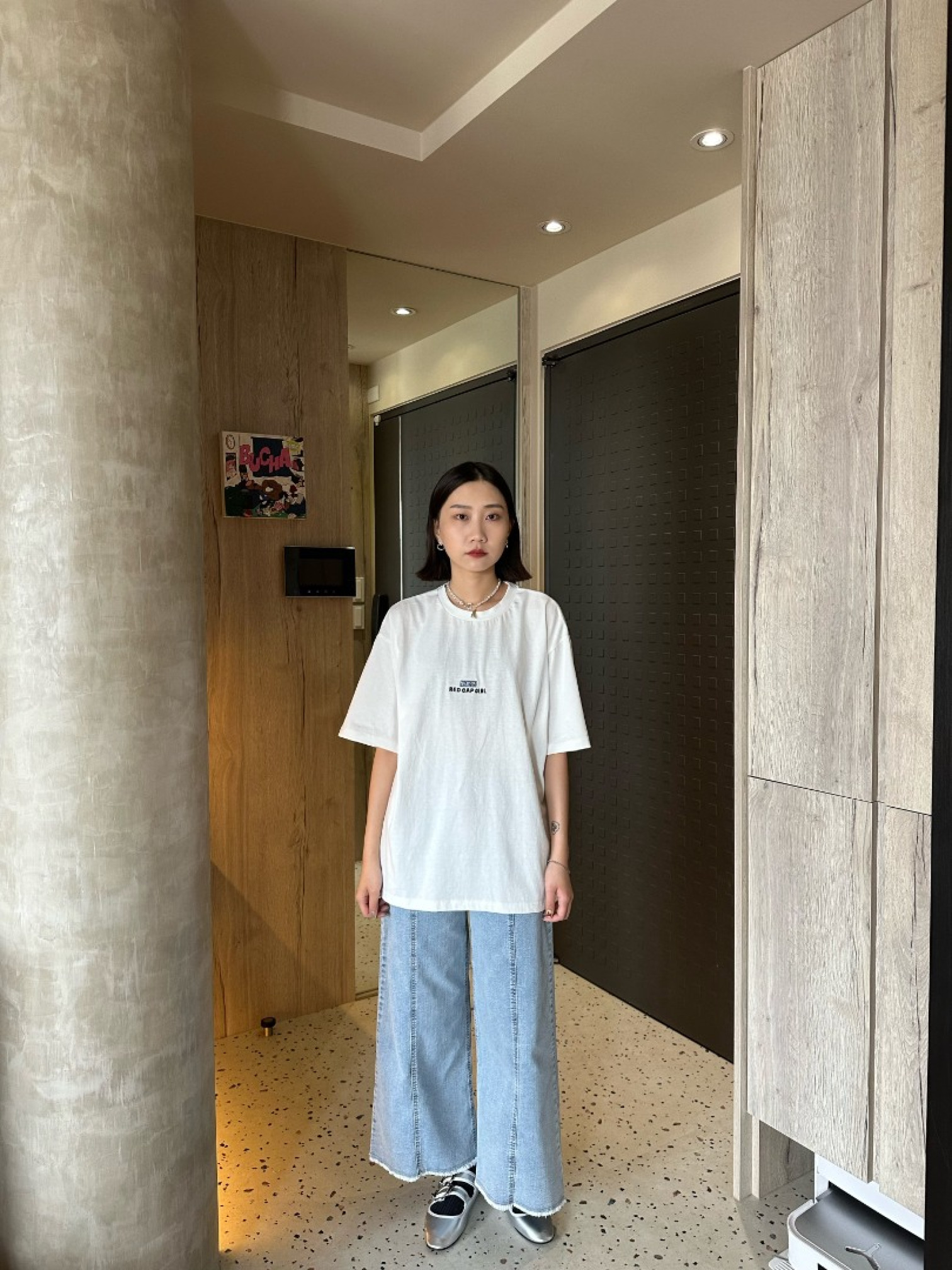 🇯🇵破壞感鬚邊中線牛仔褲/淺藍