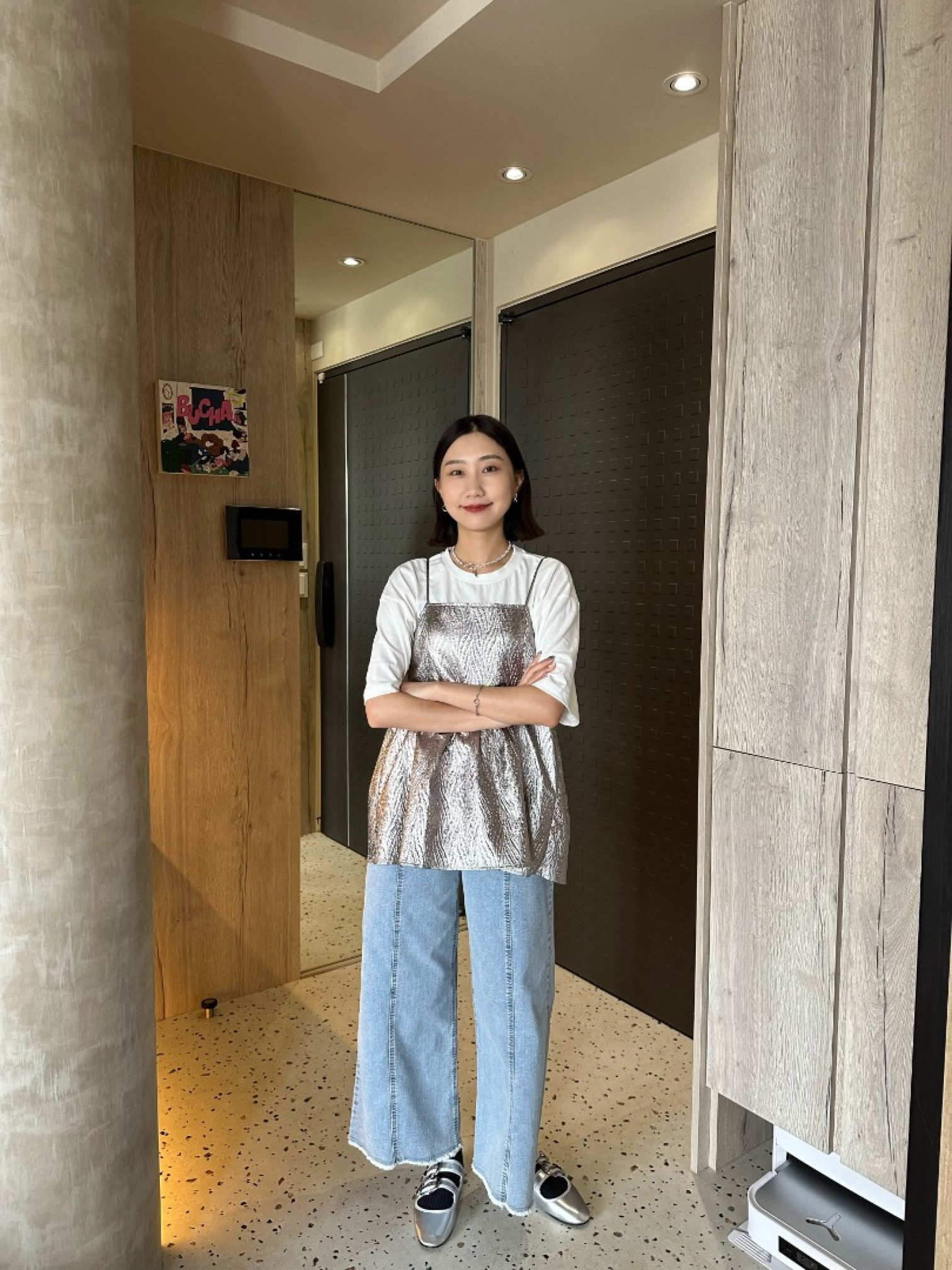 🇯🇵破壞感鬚邊中線牛仔褲/淺藍