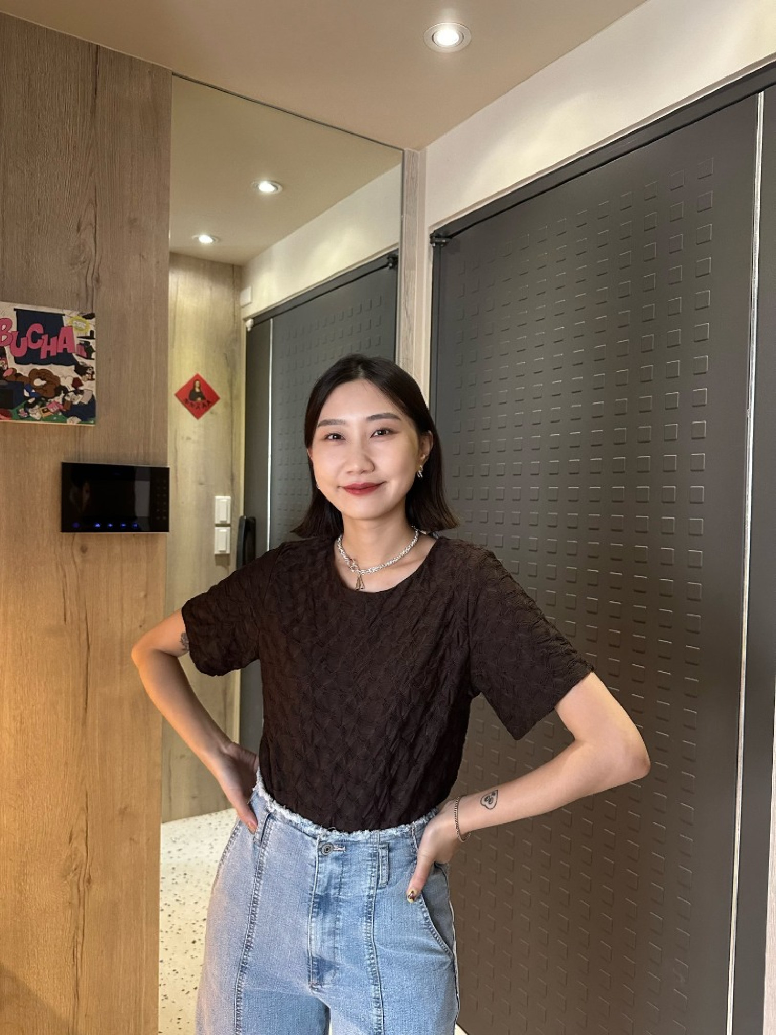 🇯🇵彈性立體感紋理短T/咖&黑