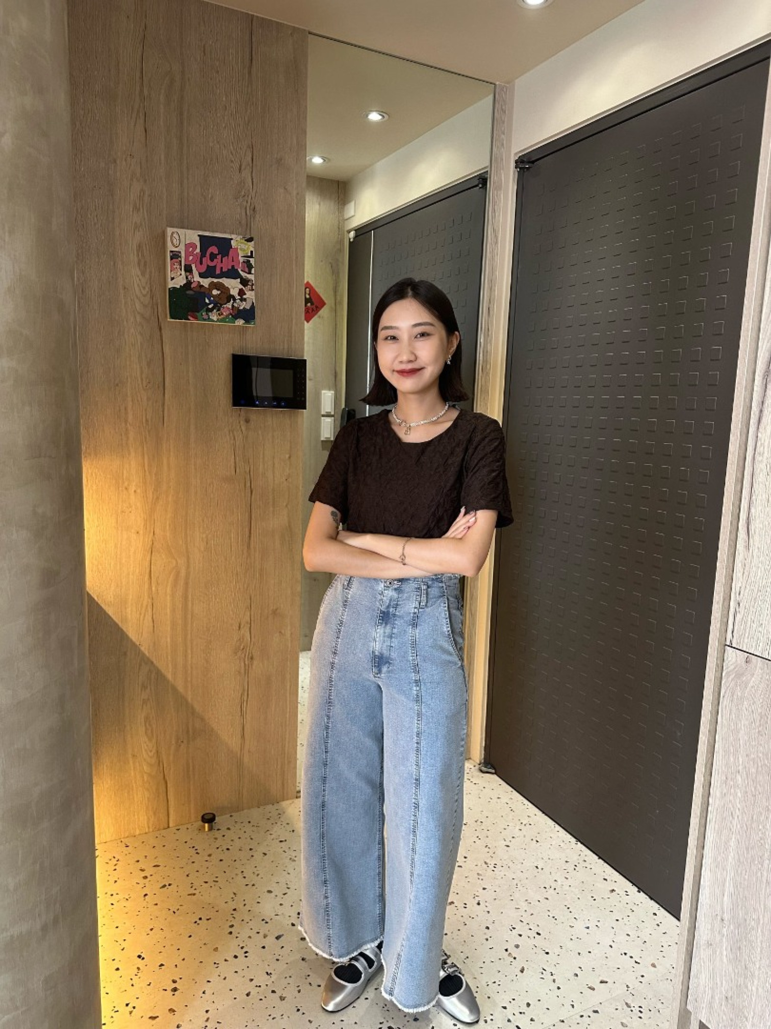 🇯🇵彈性立體感紋理短T/咖&黑