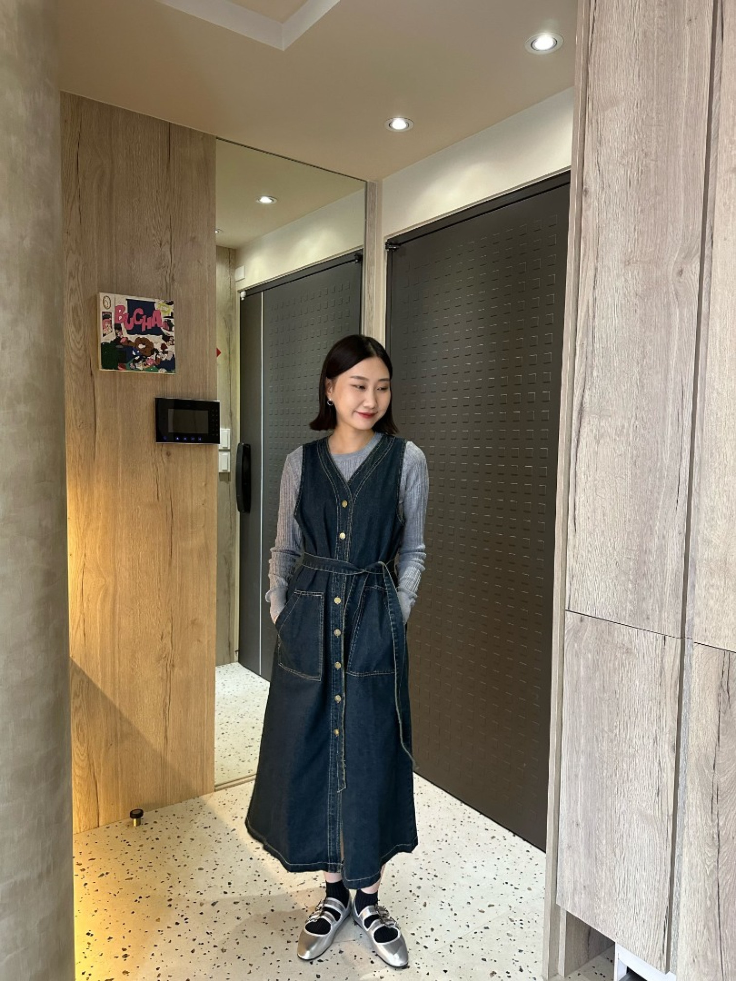 🇯🇵百搭羅紋透透衫/灰