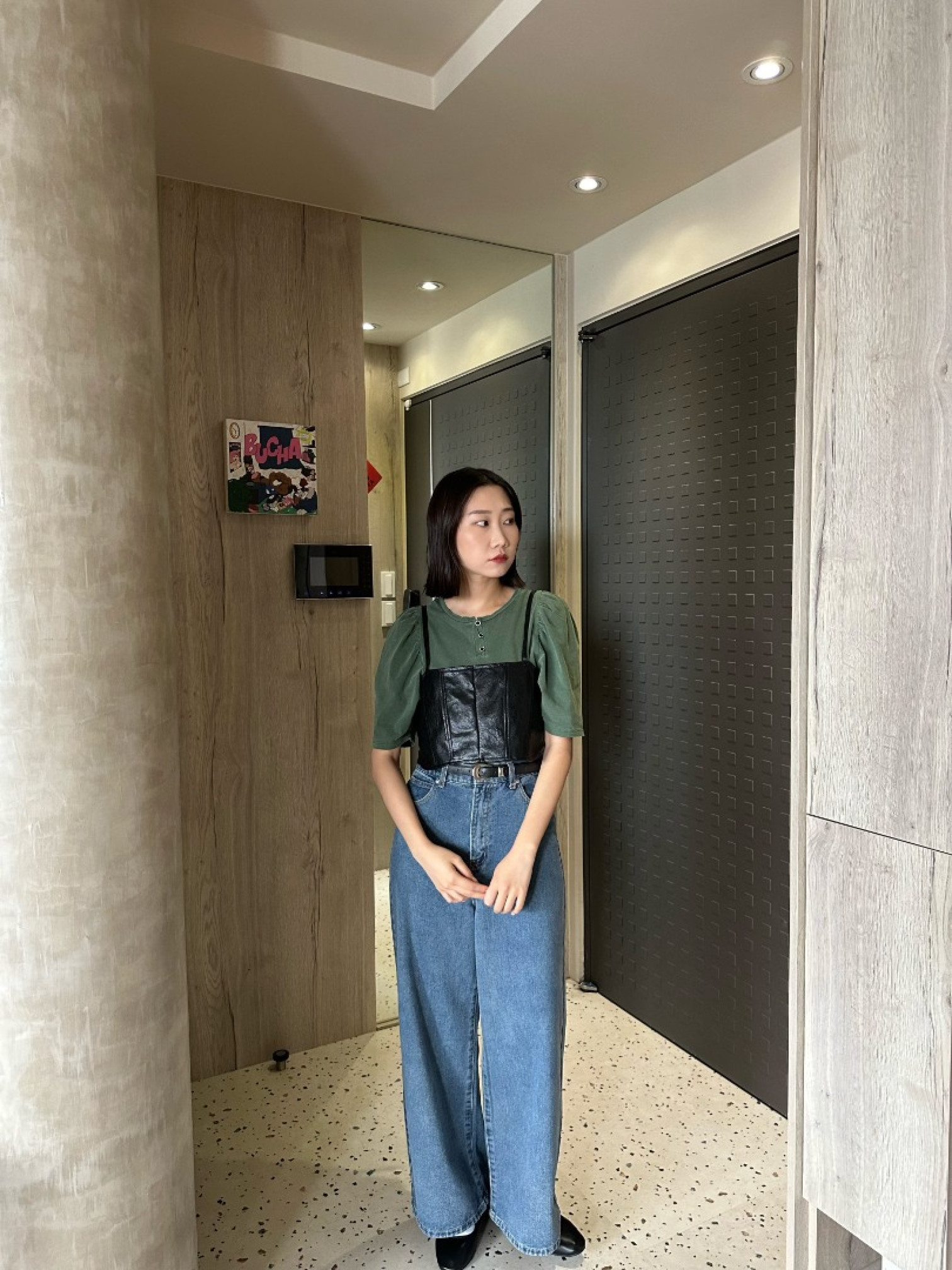 🇯🇵時髦皮革背心/黑