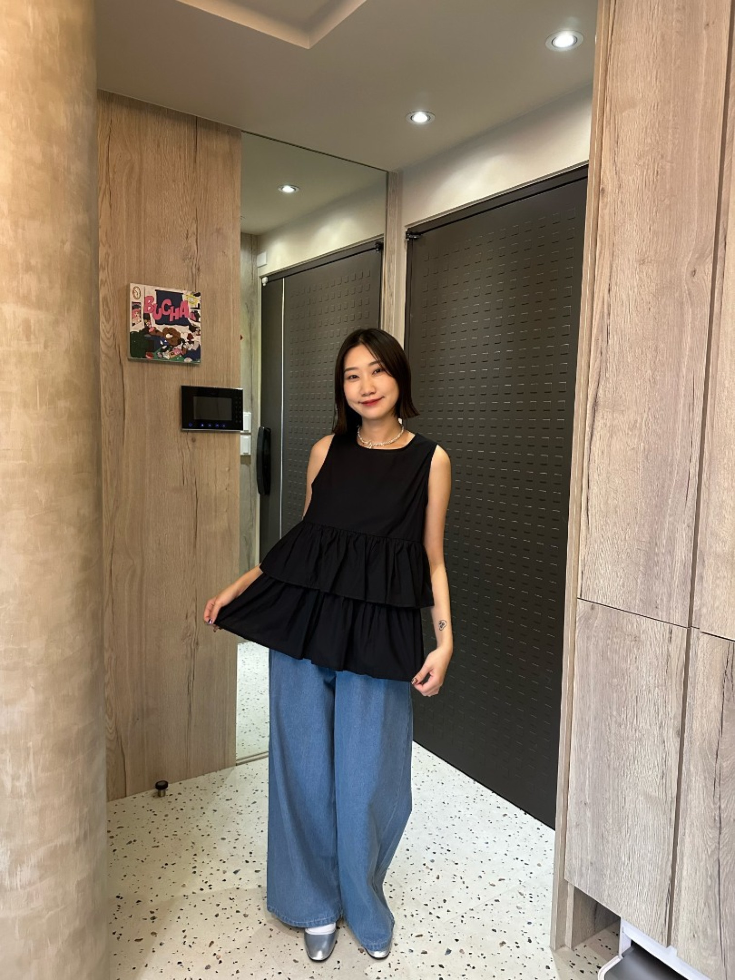 🇯🇵春夏原色牛仔寬褲/M