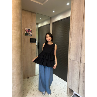 🇯🇵春夏原色牛仔寬褲/M