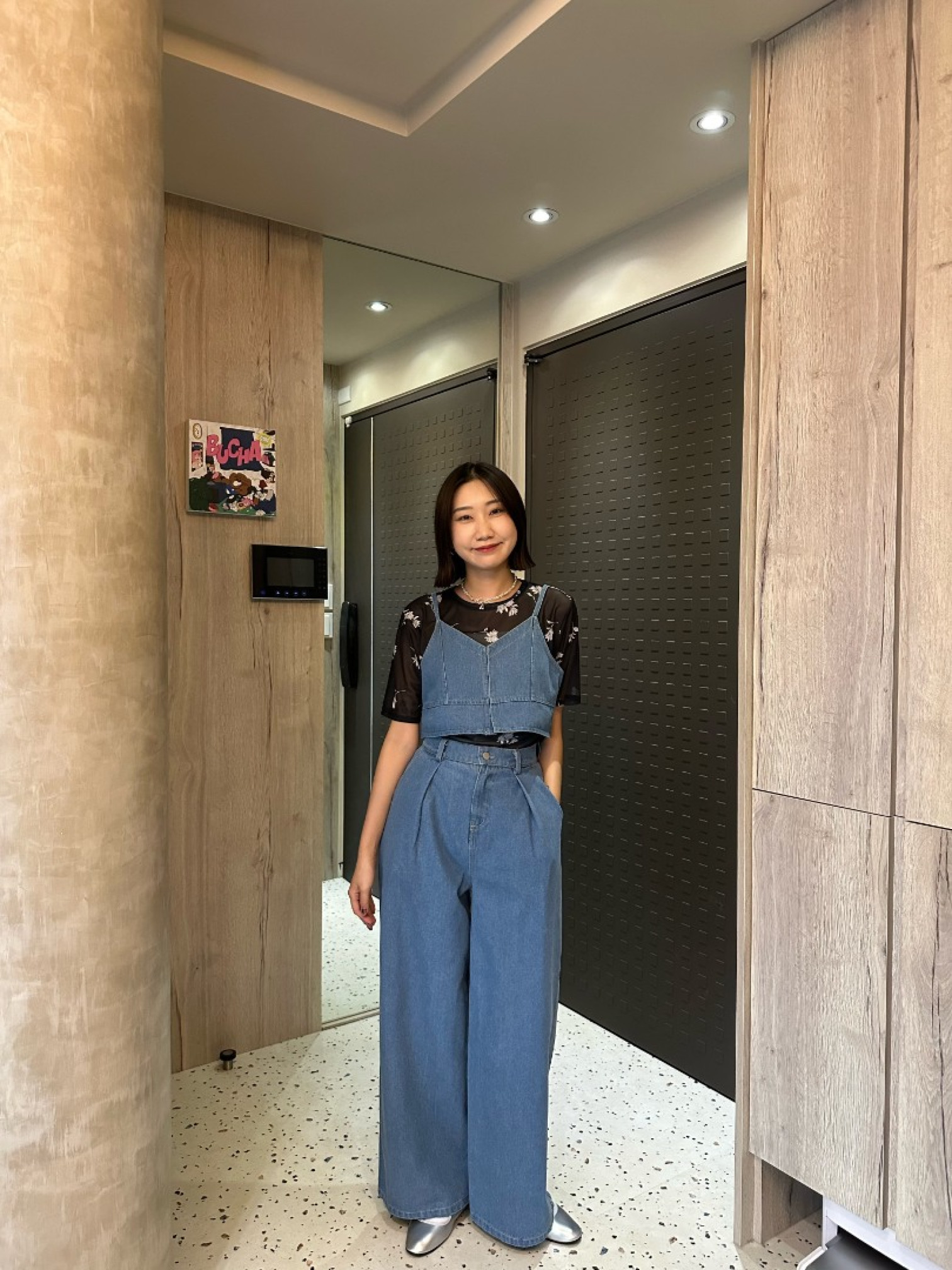 🇯🇵春夏原色牛仔寬褲/M