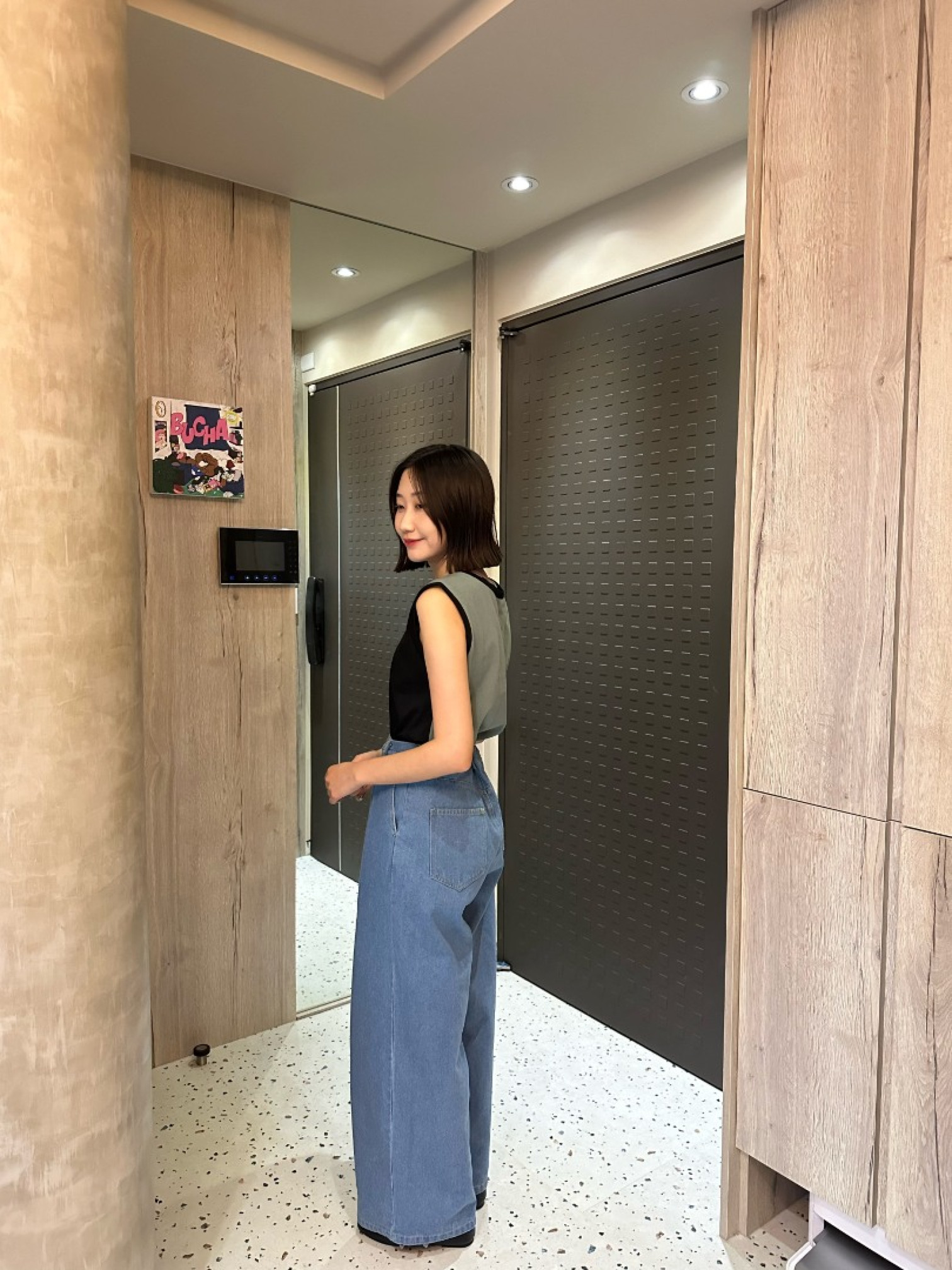 🇯🇵春夏原色牛仔寬褲/M