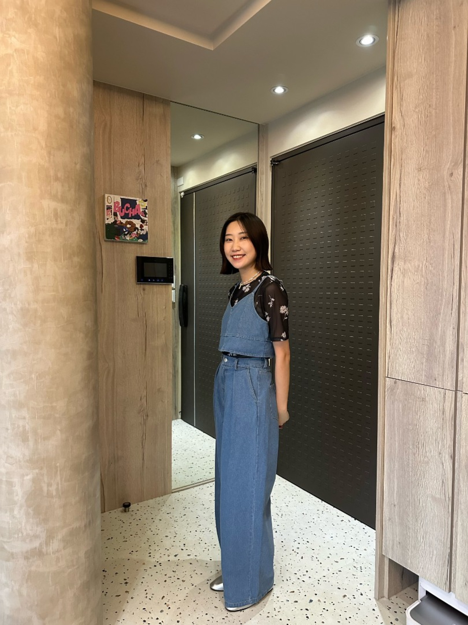 🇯🇵春夏原色牛仔寬褲/M