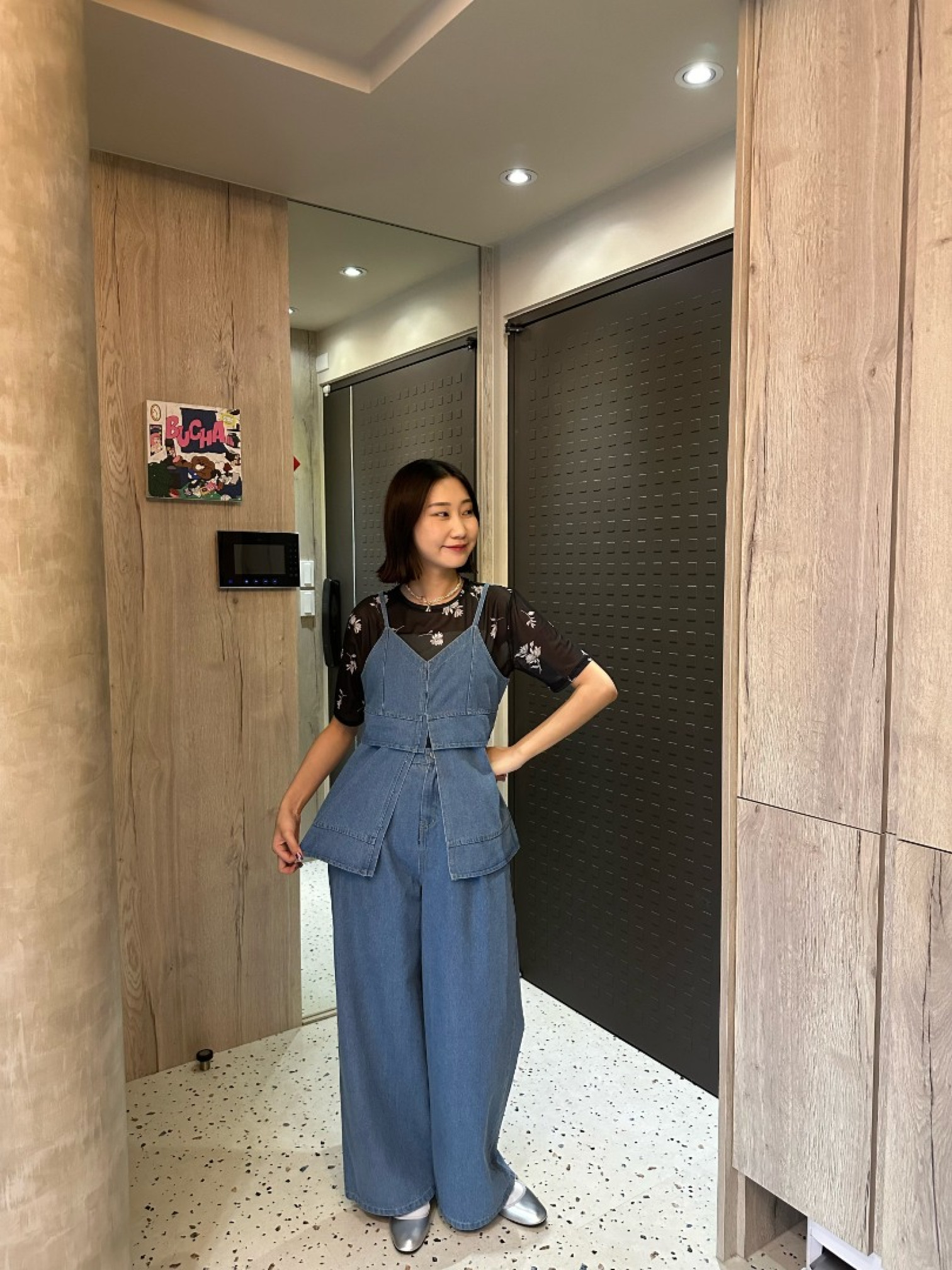 🇯🇵春夏原色牛仔寬褲/M