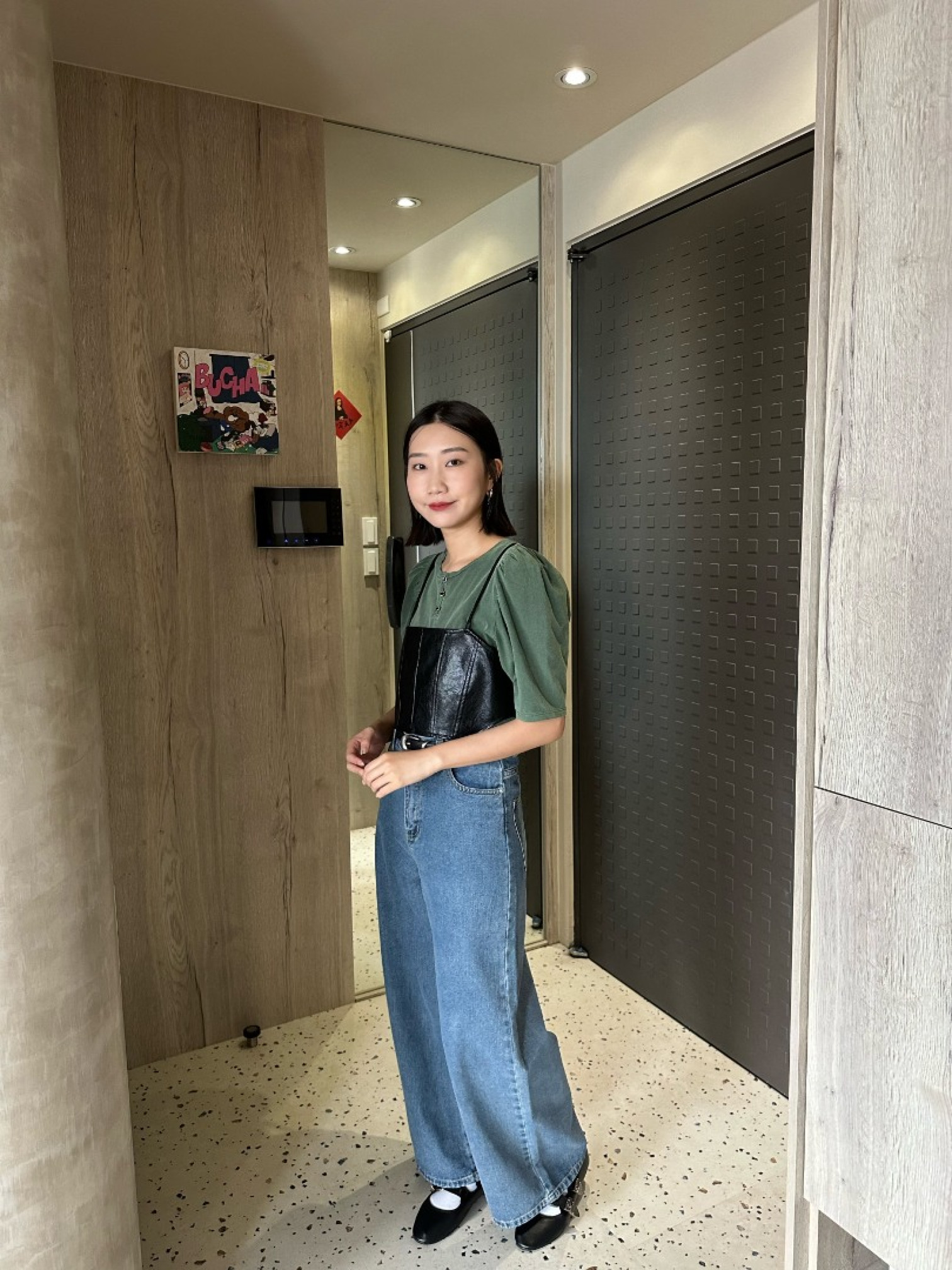 🇯🇵時髦皮革背心/黑