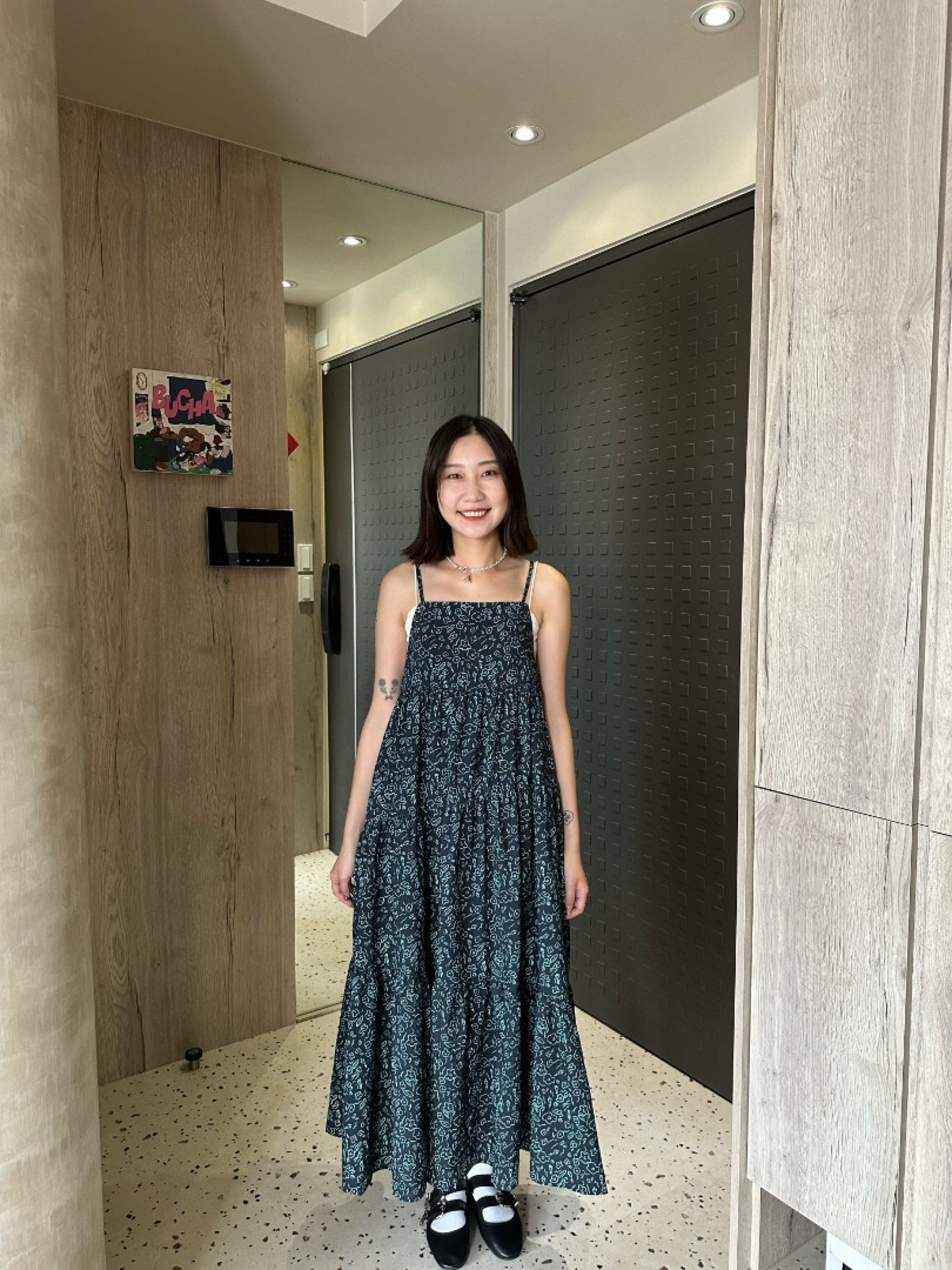 🇯🇵滿版撞色花花吊帶洋裝/兩色