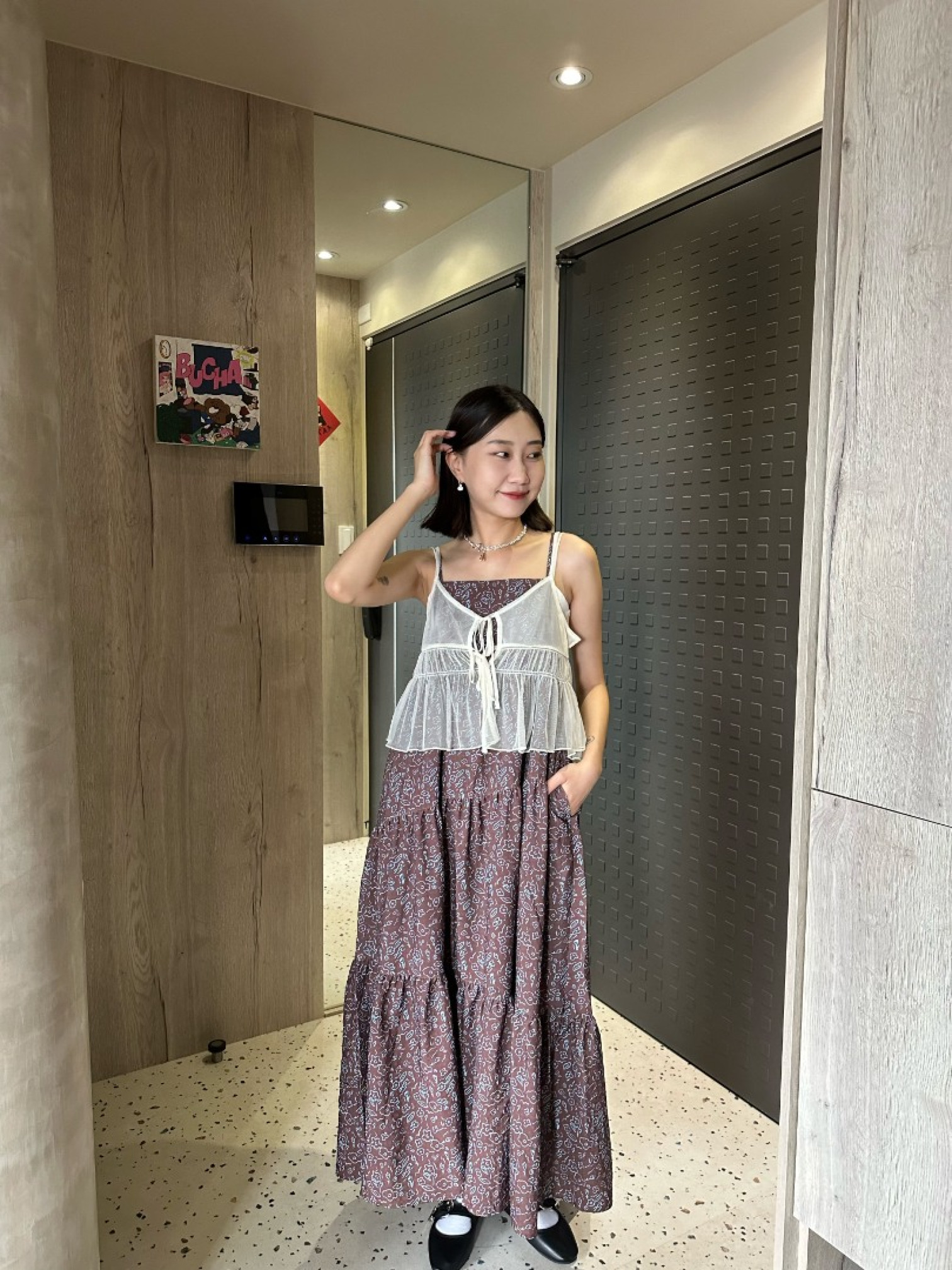 🇯🇵滿版撞色花花吊帶洋裝/兩色