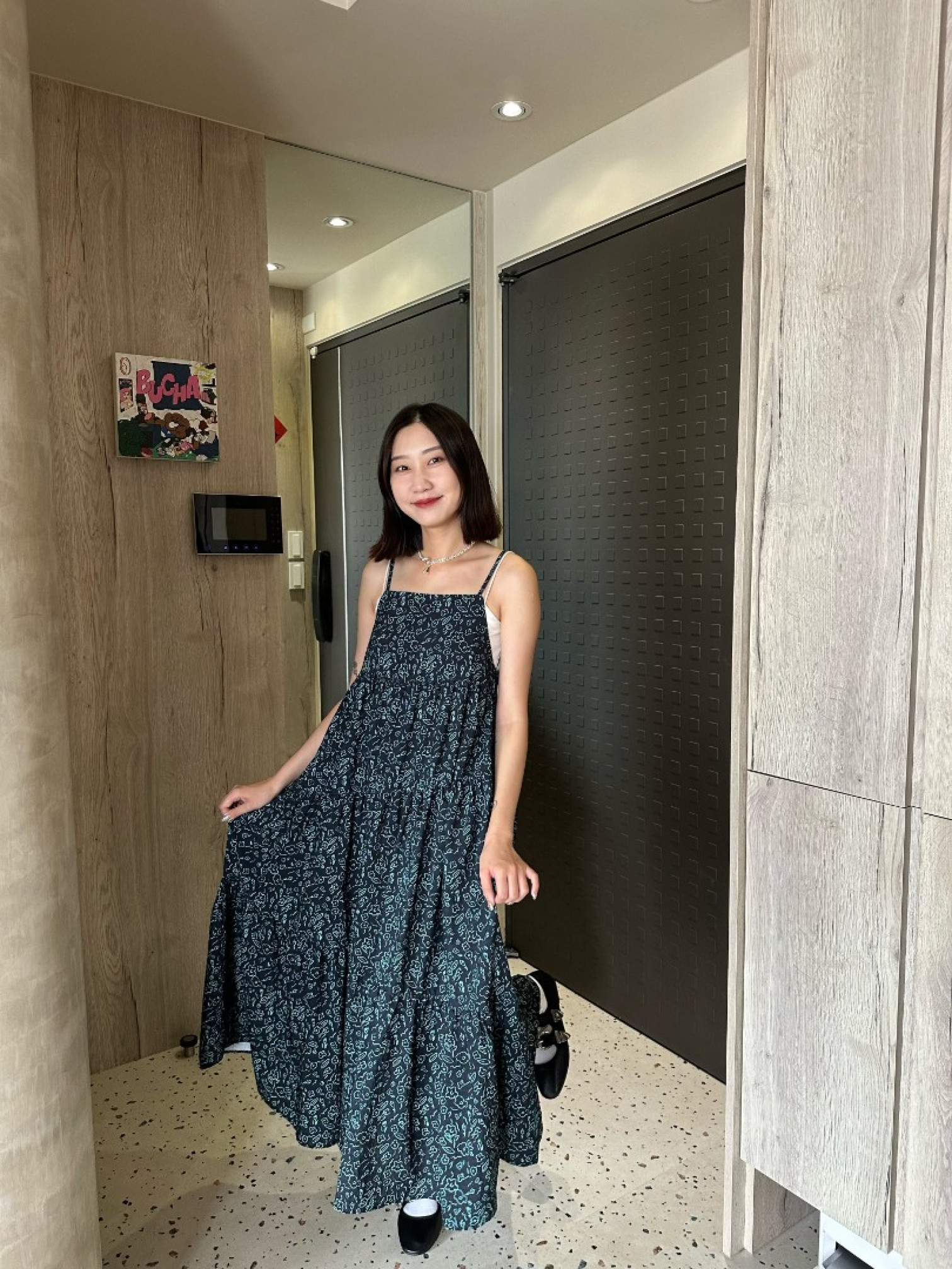 🇯🇵滿版撞色花花吊帶洋裝/兩色