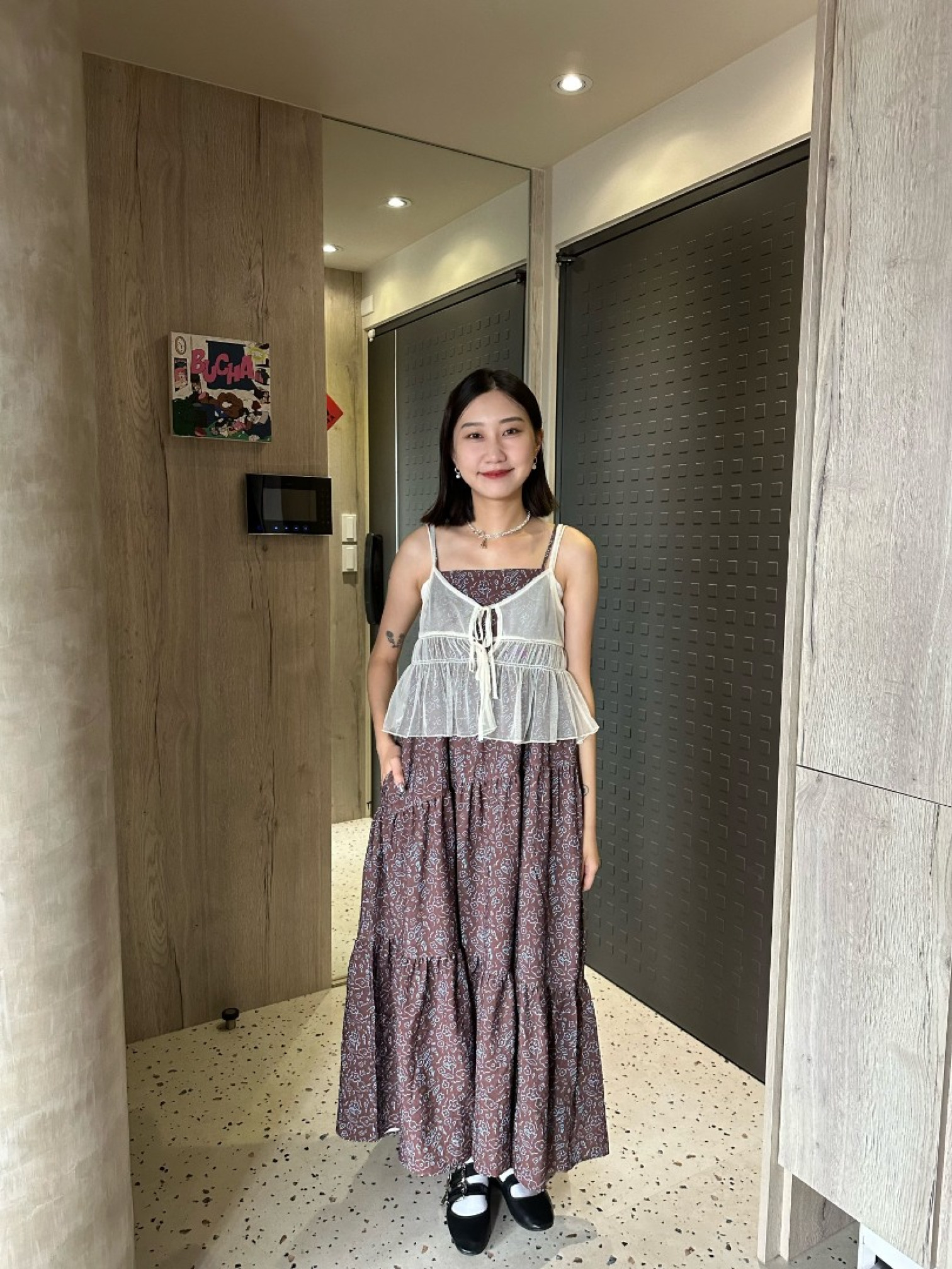 🇯🇵滿版撞色花花吊帶洋裝/兩色