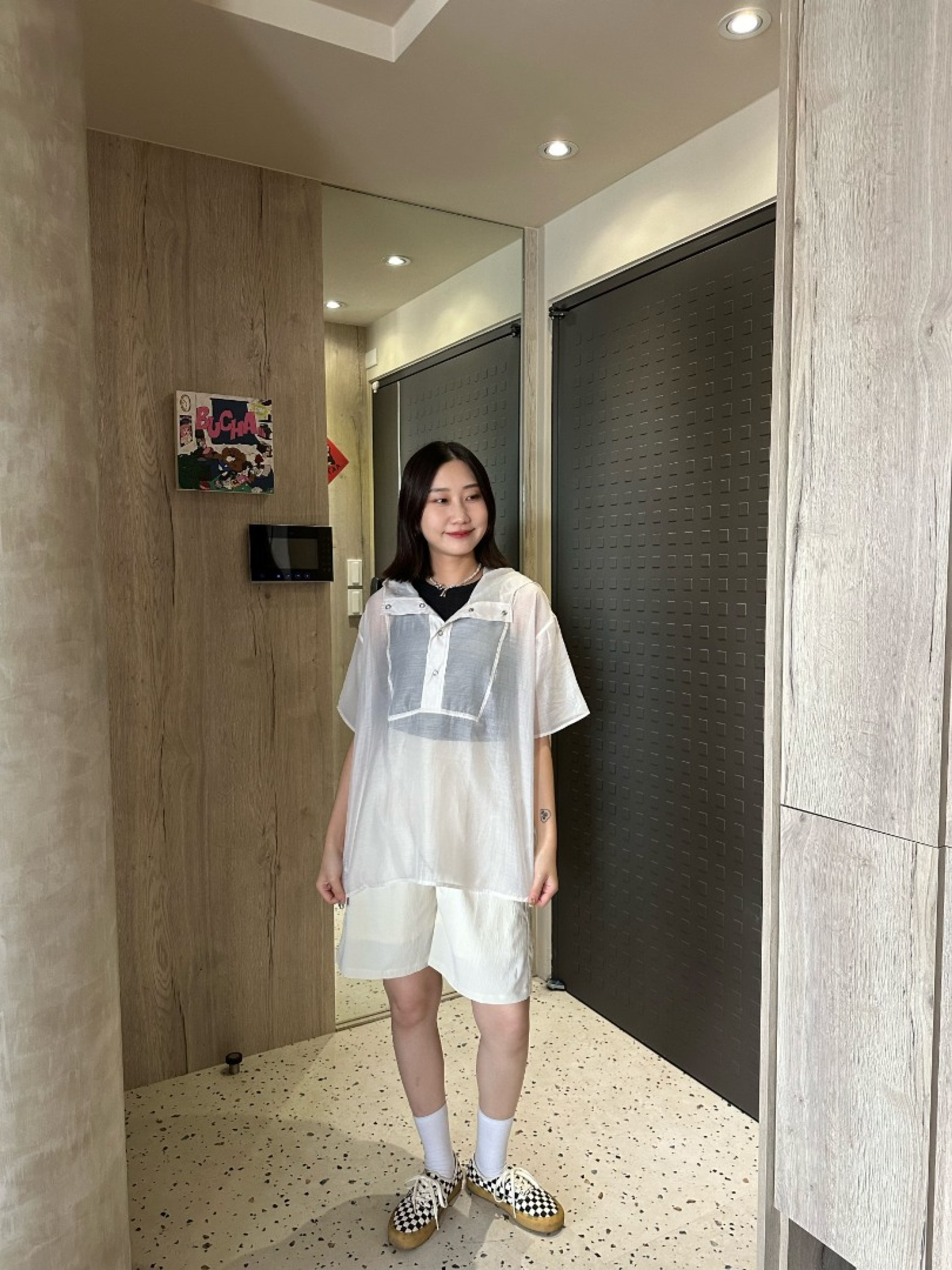 🇯🇵運動風連帽透透上衣