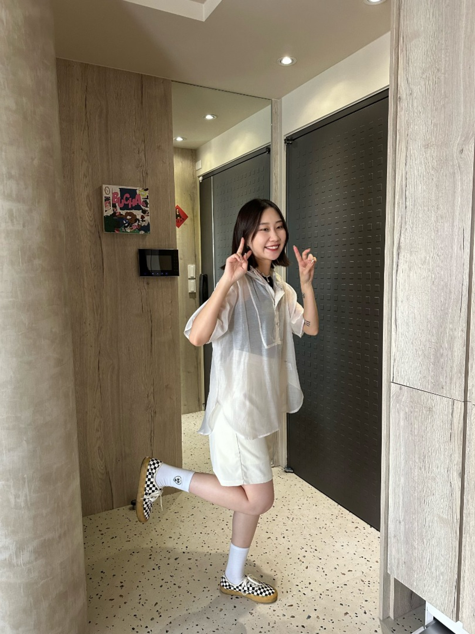 🇯🇵運動風連帽透透上衣