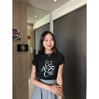 🇯🇵未來感銀色字母短T/黑