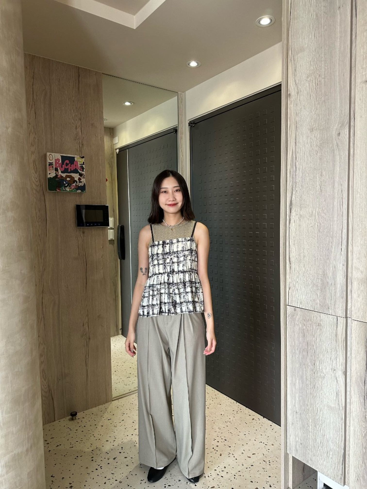 🇯🇵挺版時髦中線寬褲/兩色S