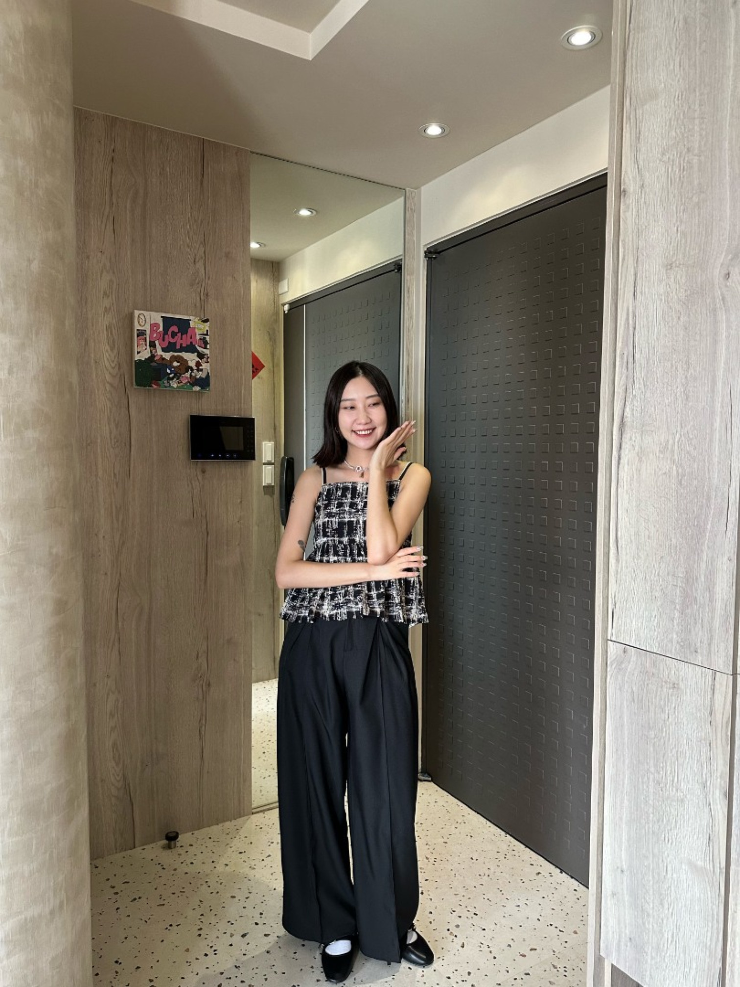 🇯🇵挺版時髦中線寬褲/兩色S