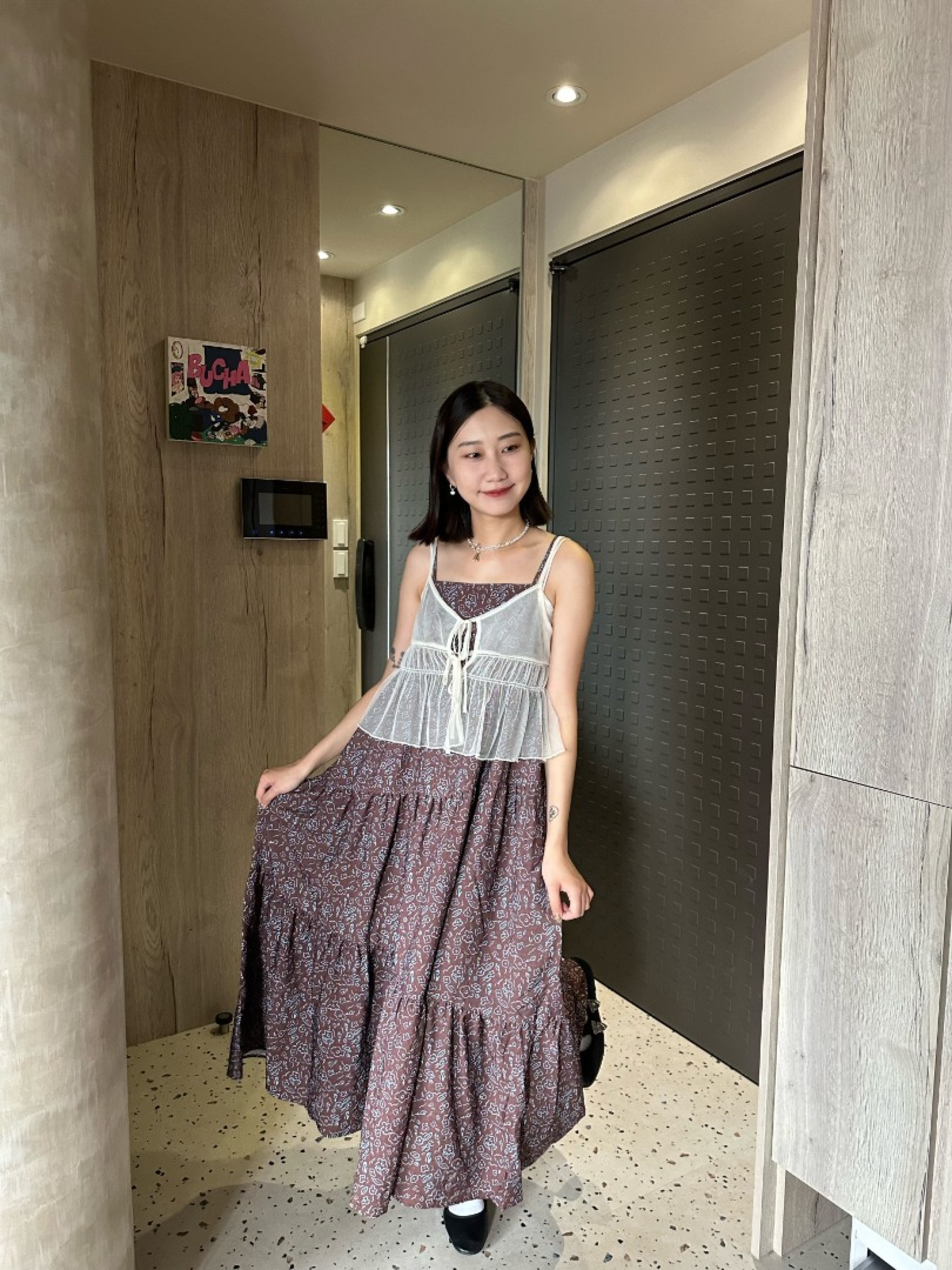 🇯🇵滿版撞色花花吊帶洋裝/兩色