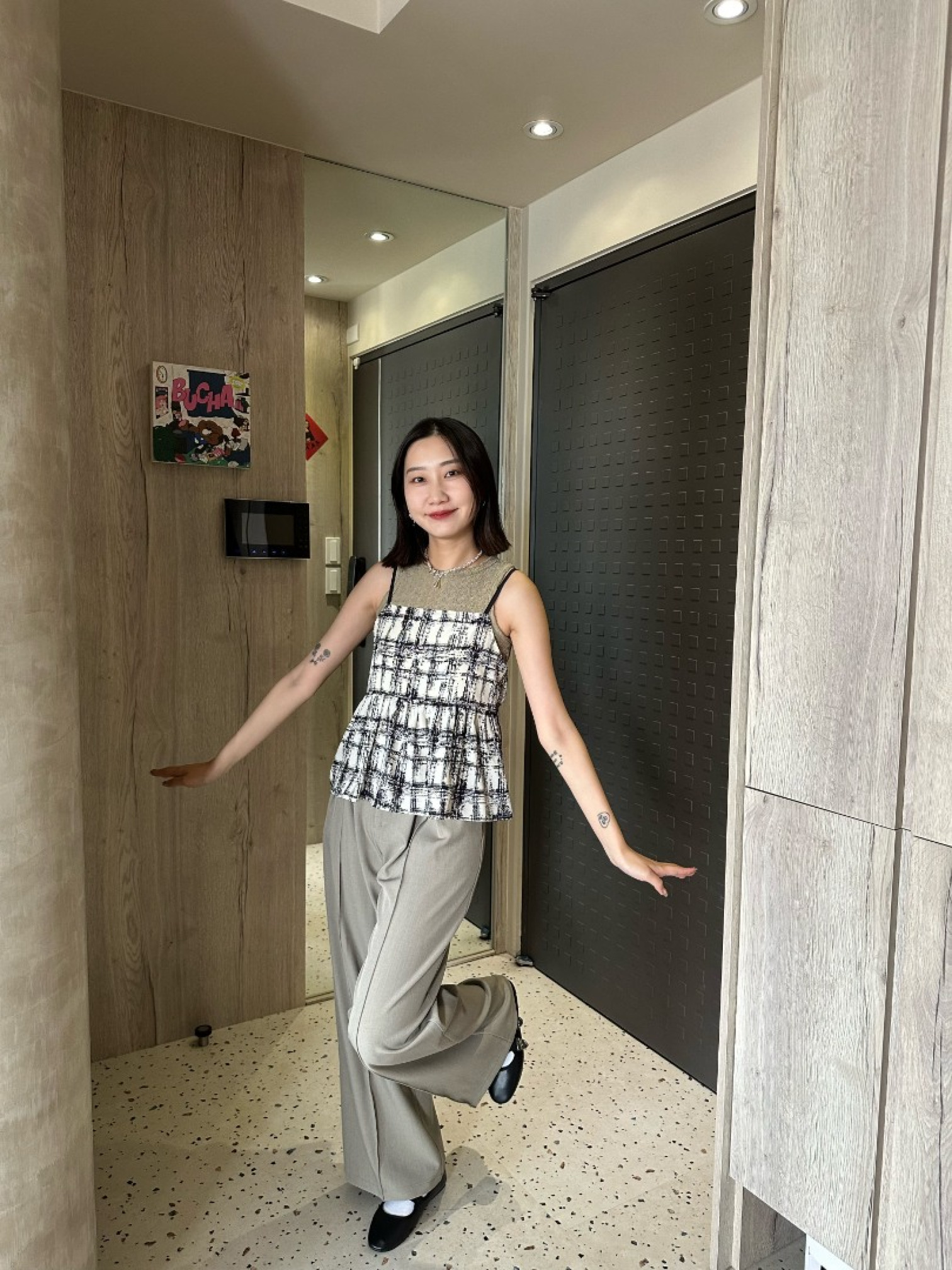 🇯🇵挺版時髦中線寬褲/兩色S