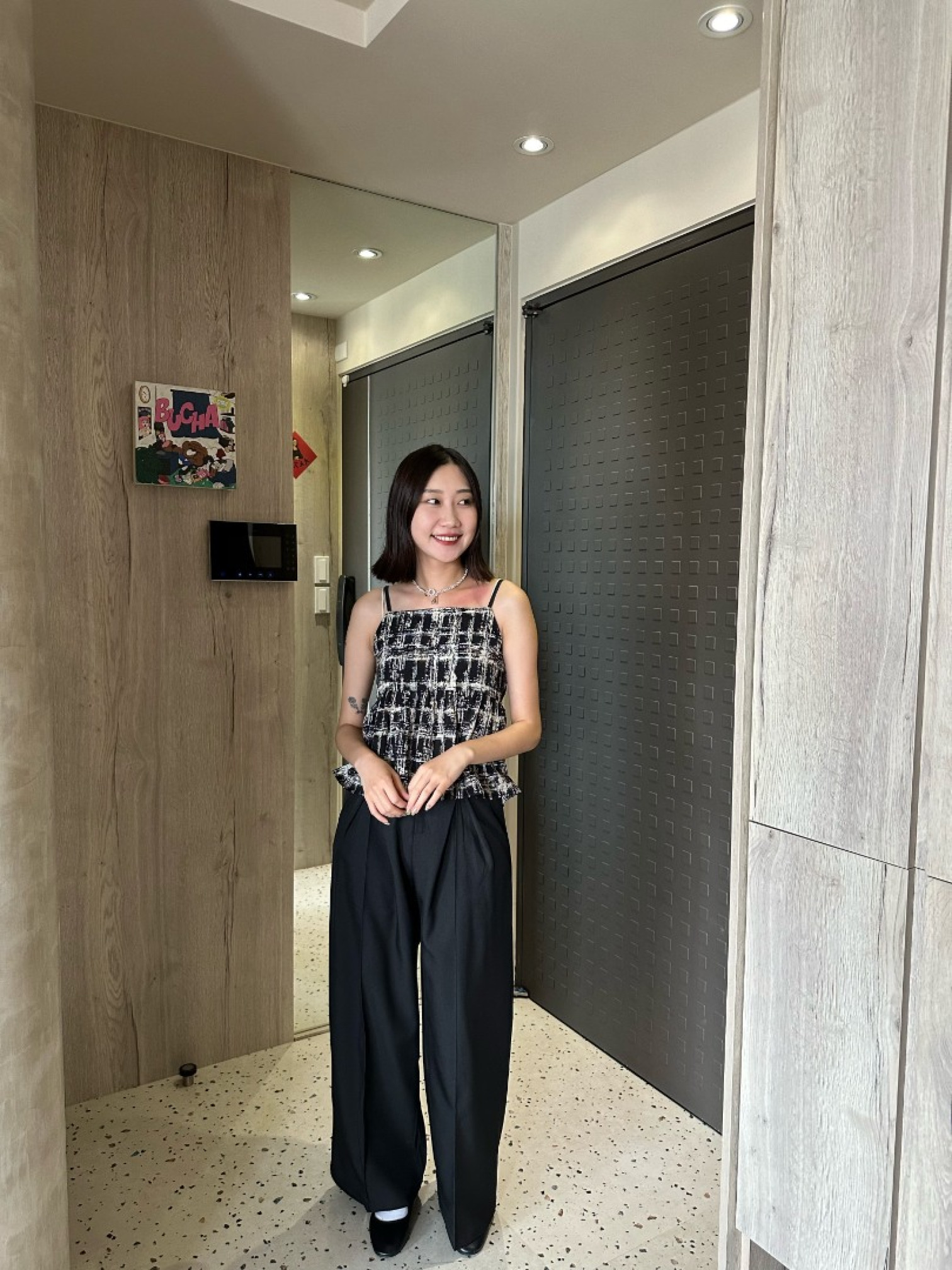 🇯🇵挺版時髦中線寬褲/兩色S